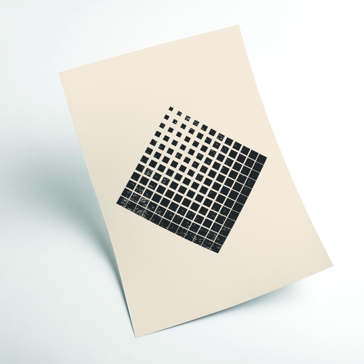 Black Minimal Halftone Shapes #3 Large Stanley Print House – image 2