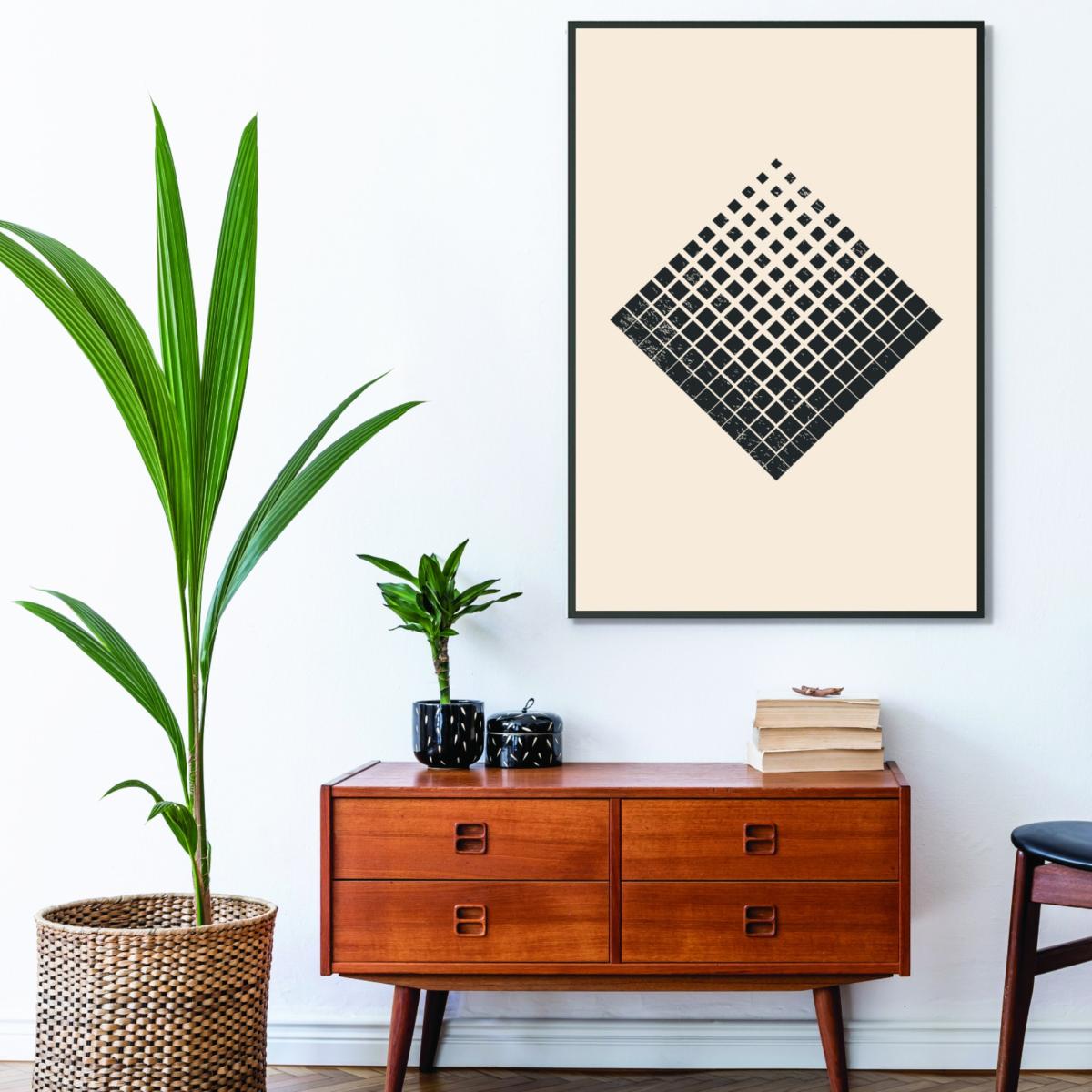 Black Minimal Halftone Shapes #3 Large Stanley Print House – image 3