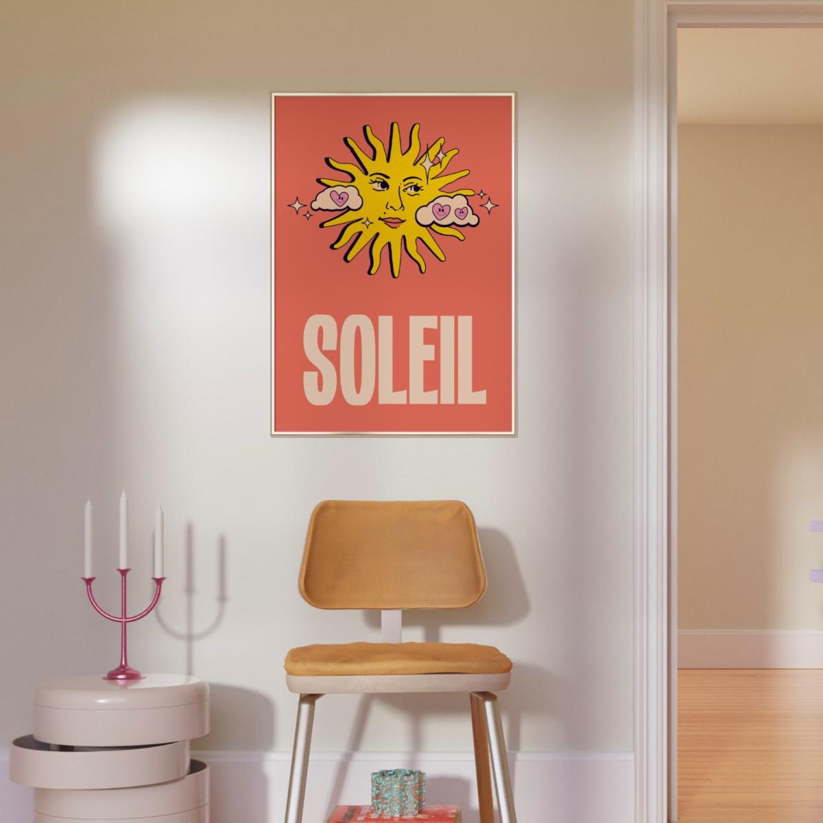 Yellow / Orange Soleil Sun Poster Print In A3 Sofe Store – image 4