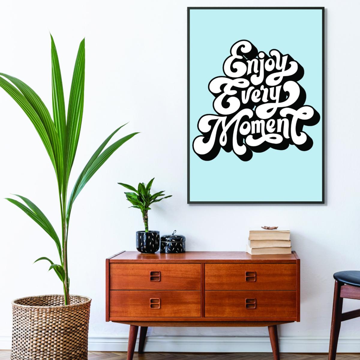 Blue Enjoy Every Moment A2 420 X 594Mm Stanley Print House – image 3