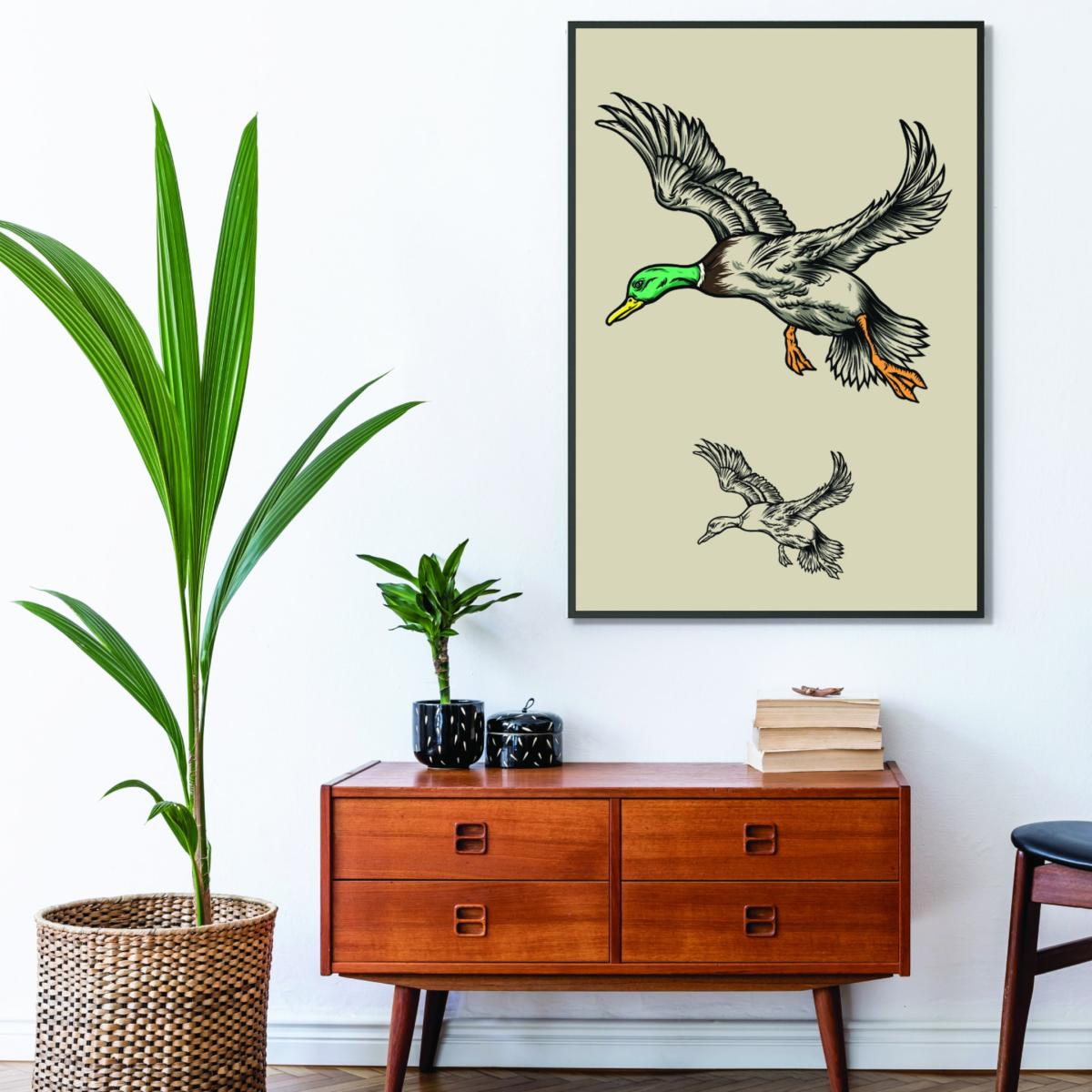 Neutrals Flying Ducks A1 594 X 841Mm Stanley Print House – image 3
