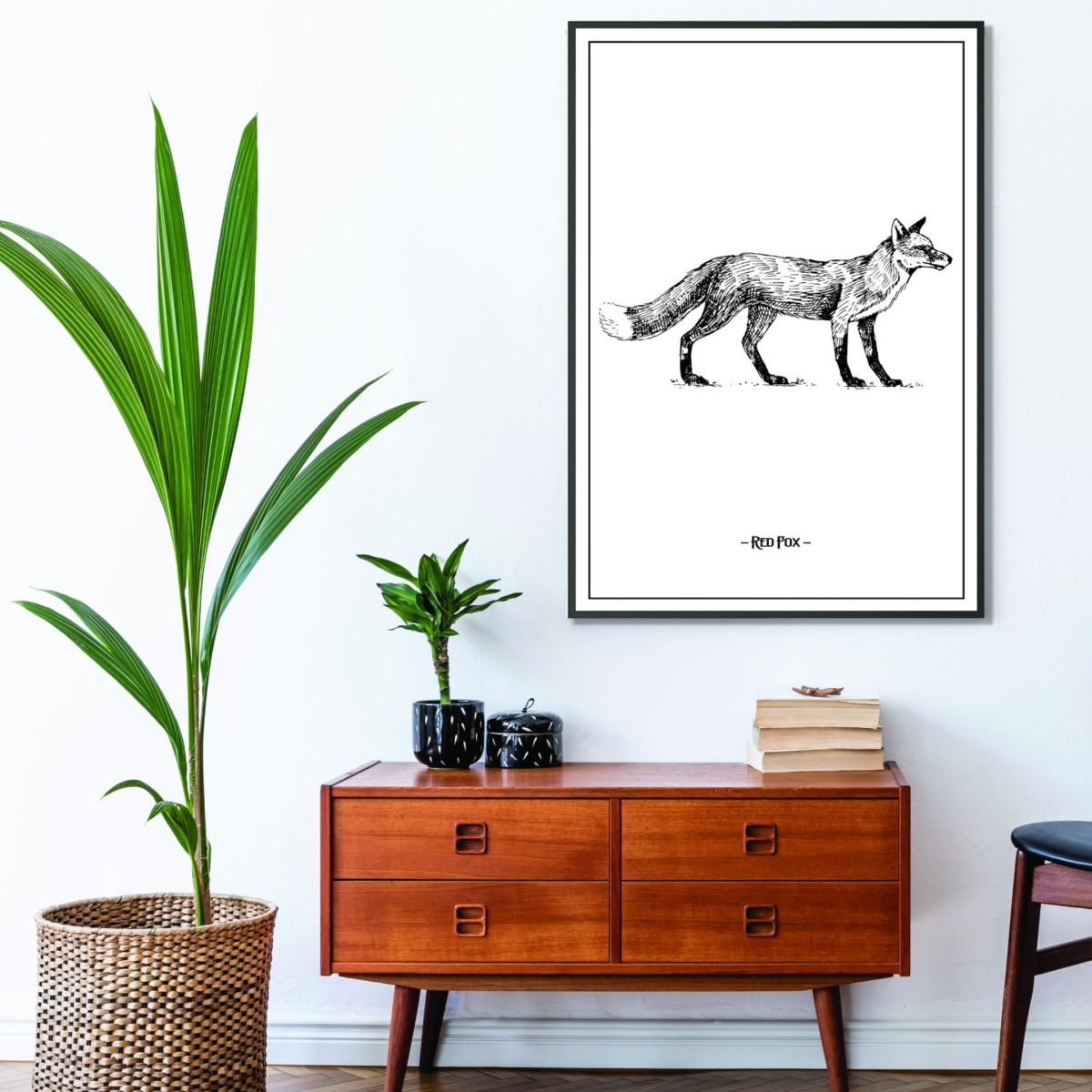 Black Red Fox A1 594 X 841Mm Stanley Print House – image 3