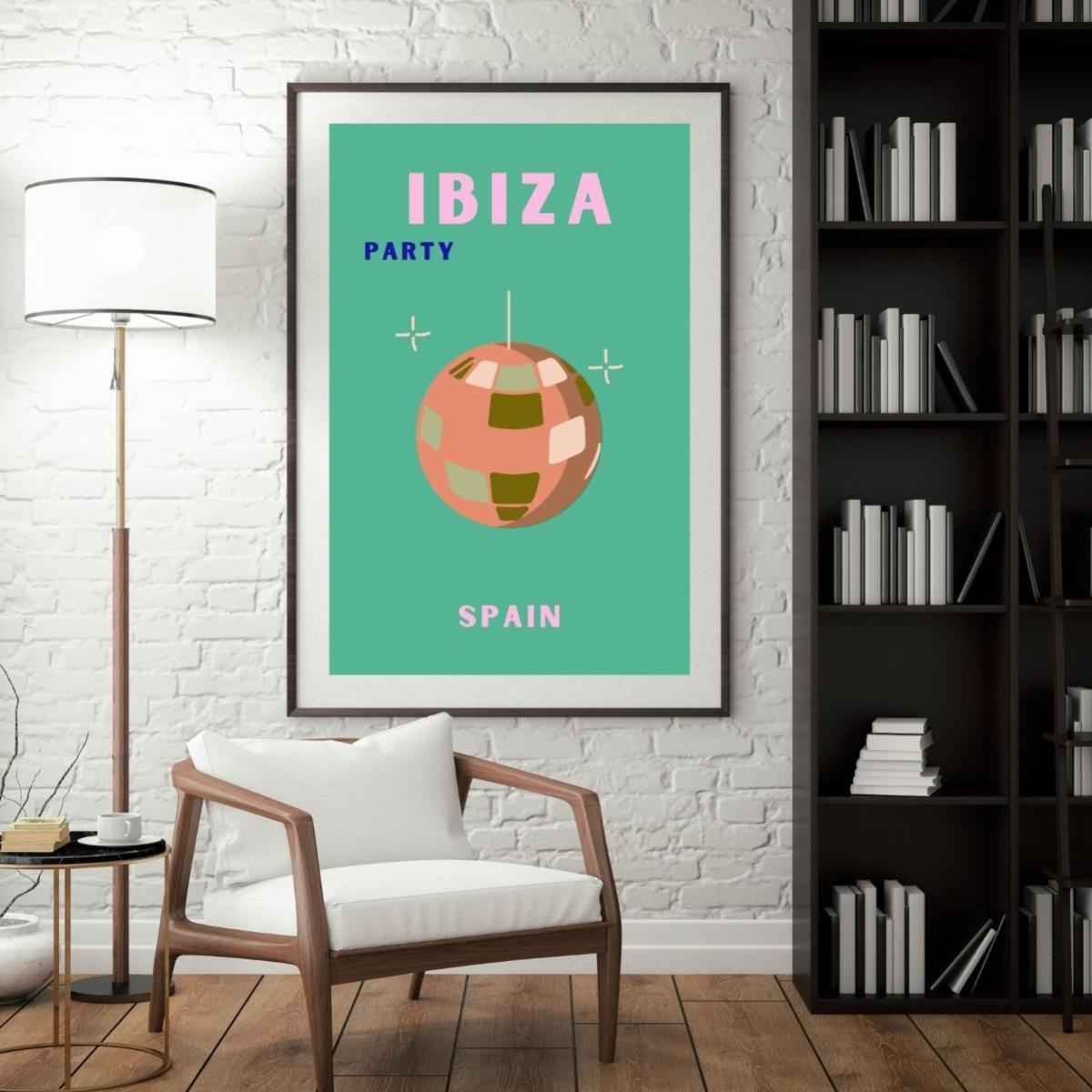 Green Ibiza Party Vibes Poster | Artchi – image 3