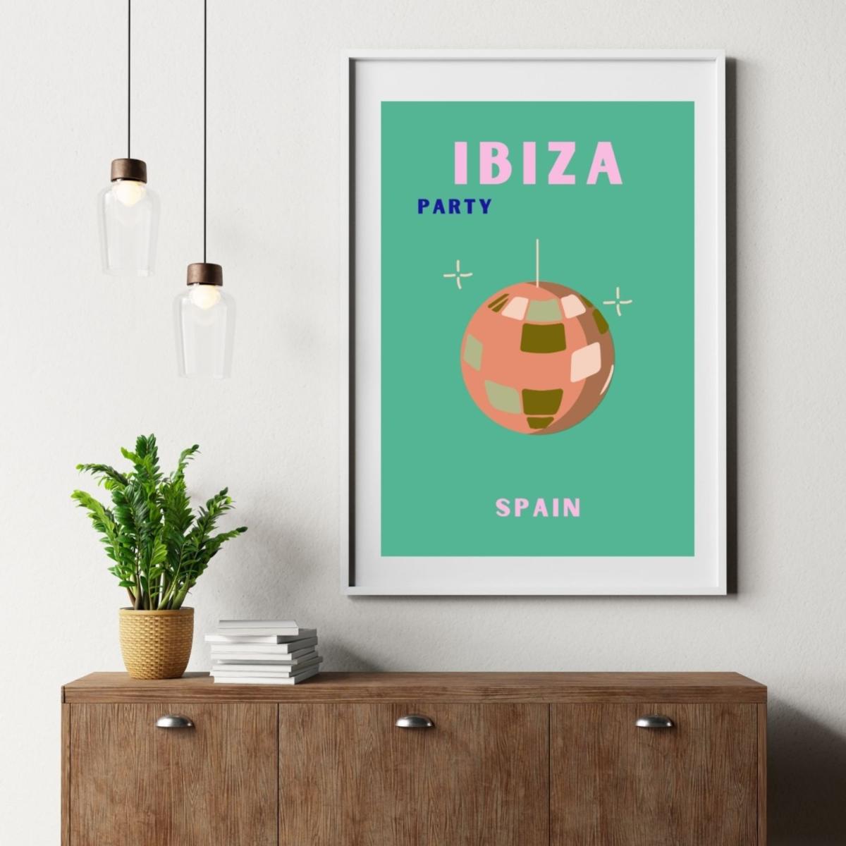 Green Ibiza Party Vibes Poster | Artchi – image 4