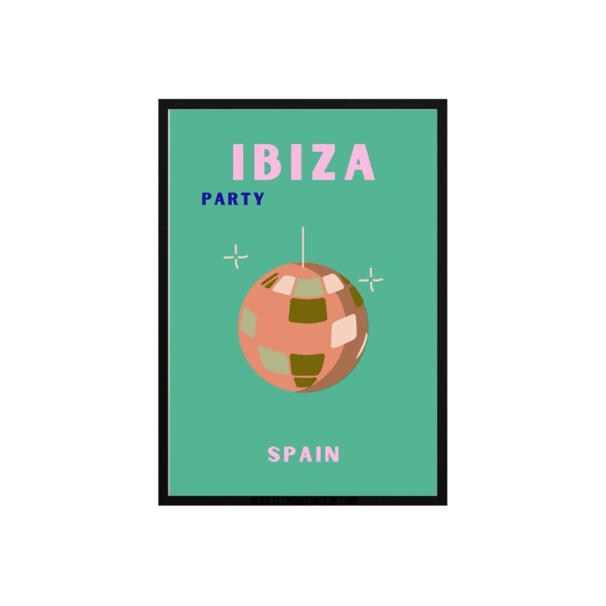 Green Ibiza Party Vibes Poster | Artchi – image 1