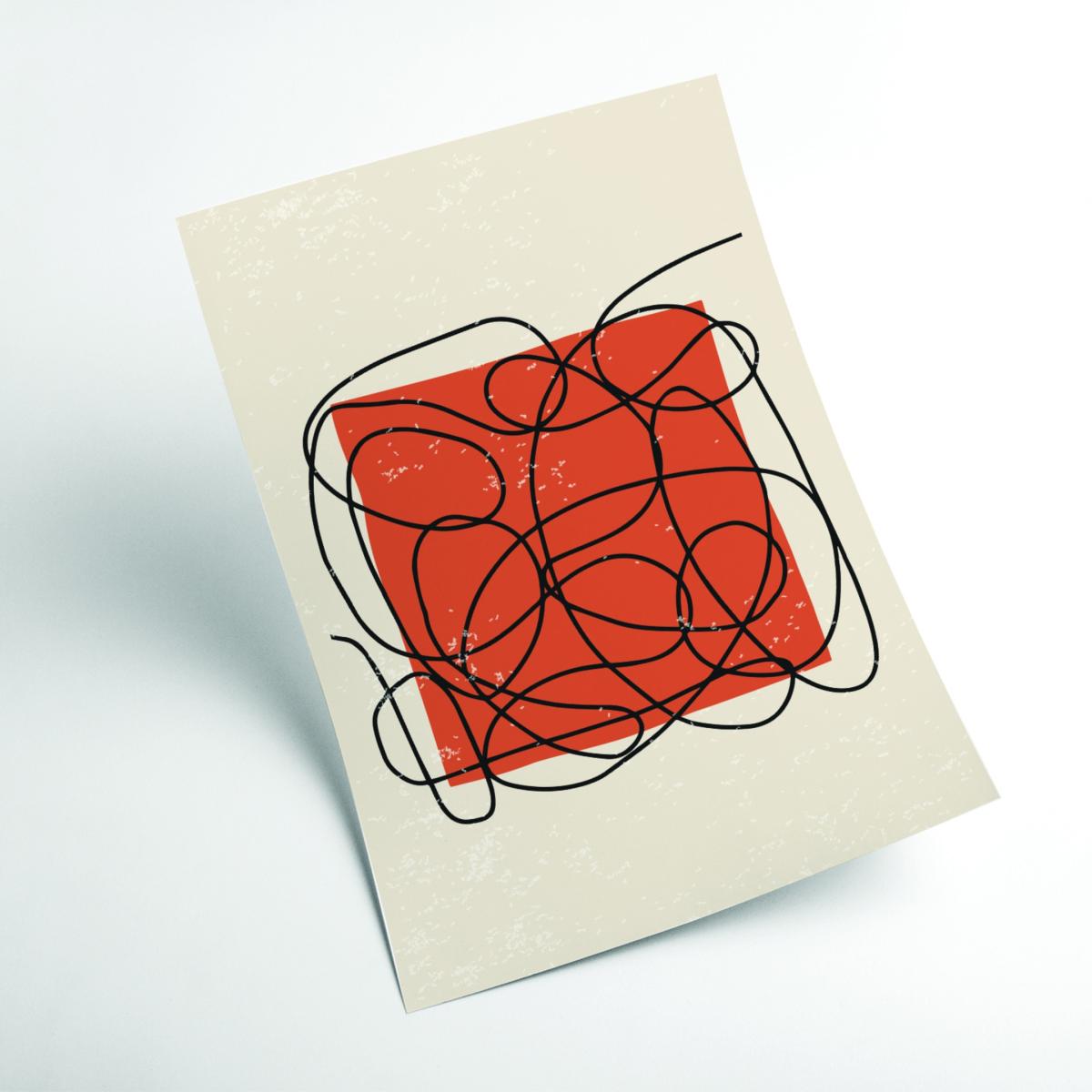 Red Abstract Color Set #3 Extra Small Stanley Print House – image 2