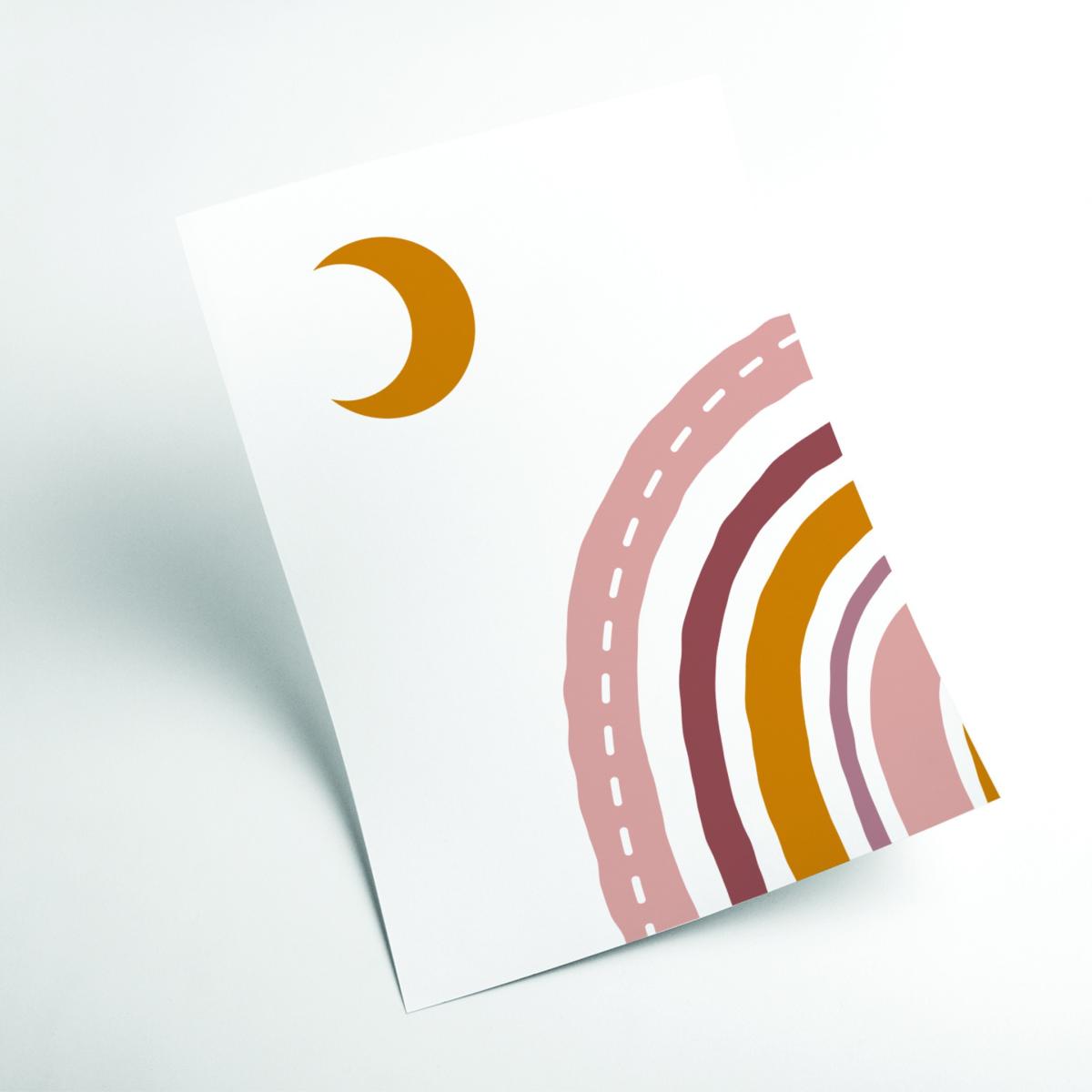 Rose Gold Abstract Moonvibes A1 594 X 841Mm Stanley Print House – image 2