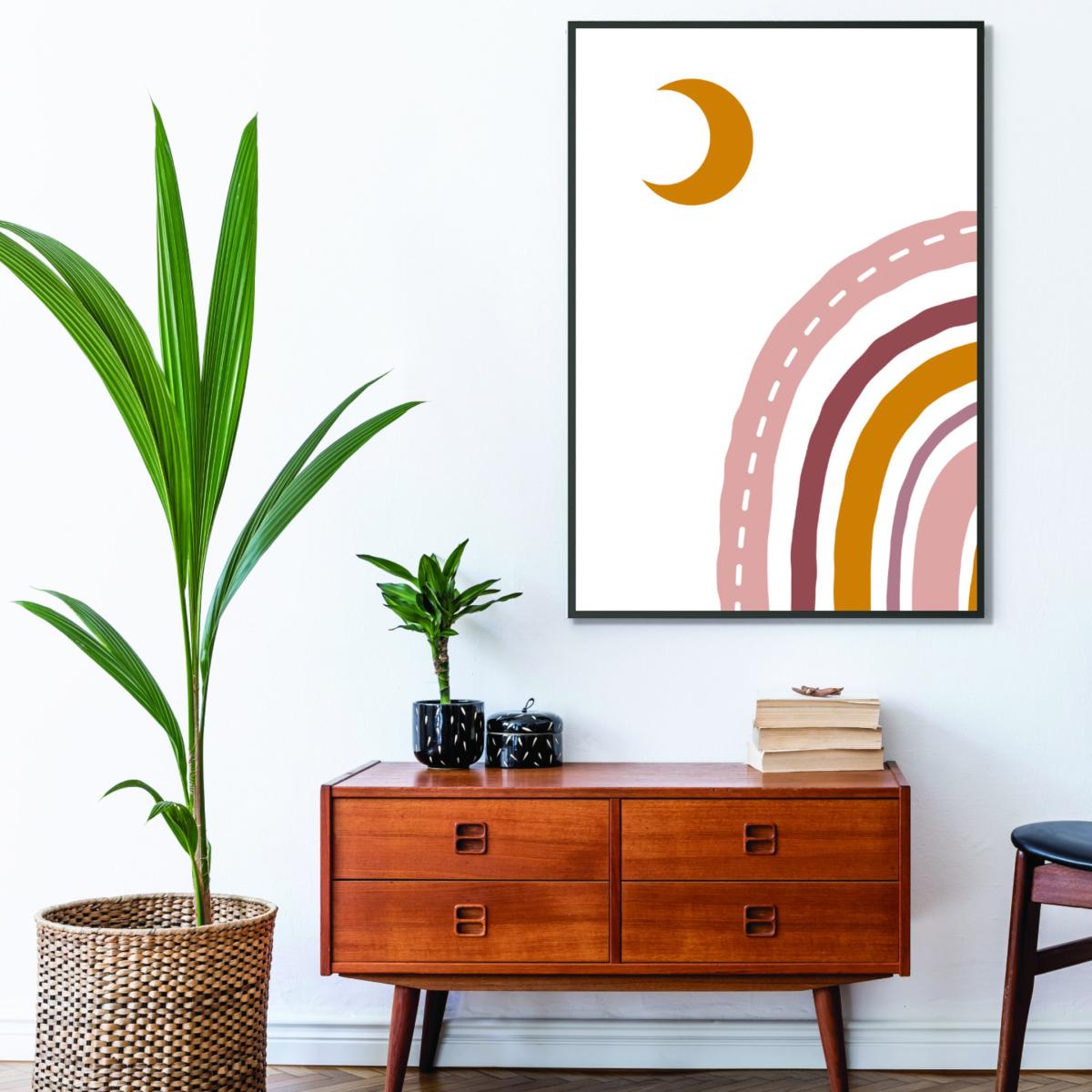Rose Gold Abstract Moonvibes A1 594 X 841Mm Stanley Print House – image 3