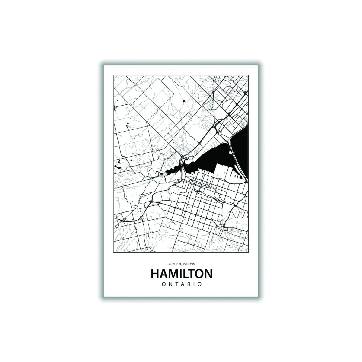 Black Map Of Hamilton Xxs Stanley Print House – image 1