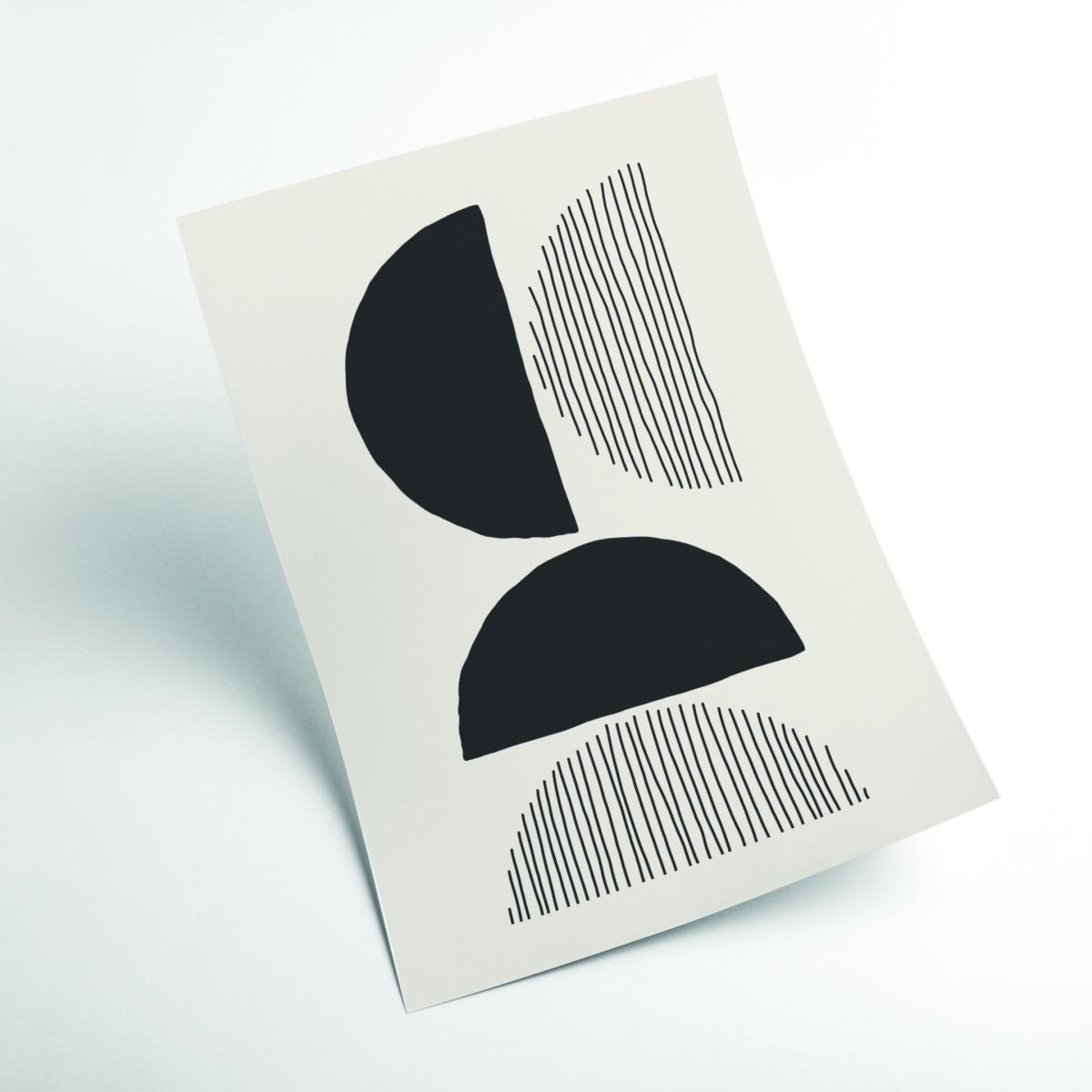 Black Circles And Lines #4 A2 420 X 594Mm Stanley Print House – image 2