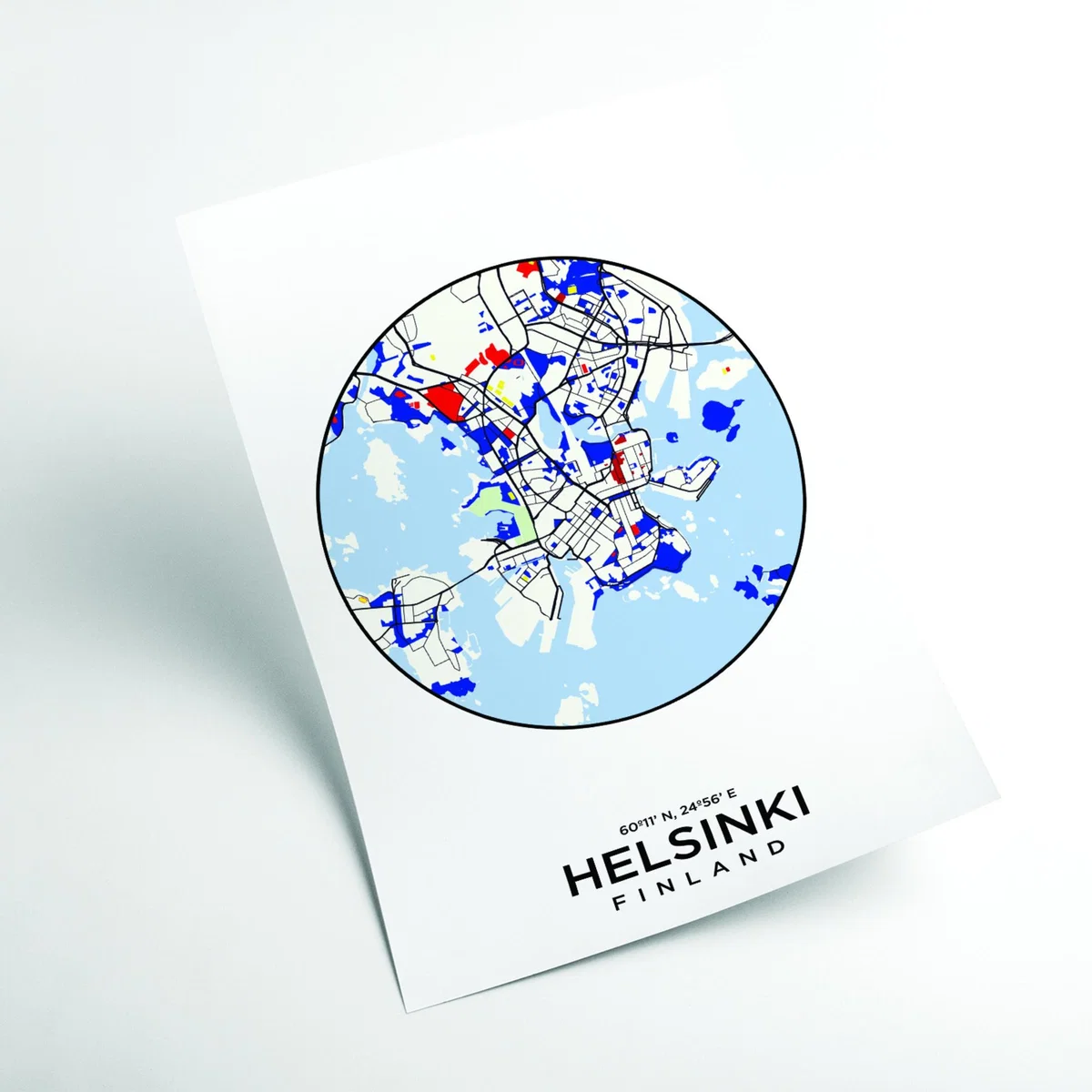 Blue Map Of Helsinki Medium Stanley Print House – image 2