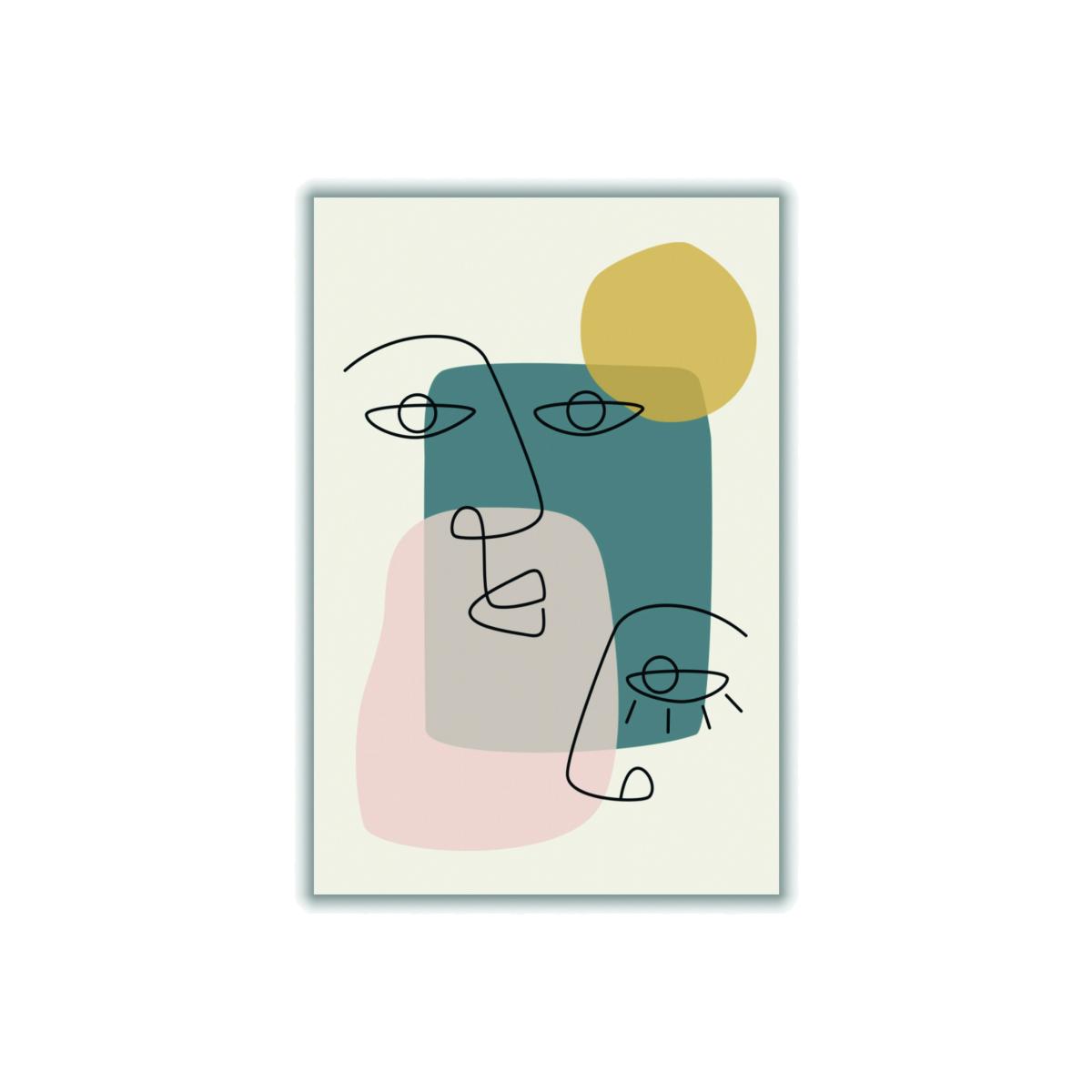 Neutrals Abstract Faces A3 297 X 420Mm Stanley Print House – image 1