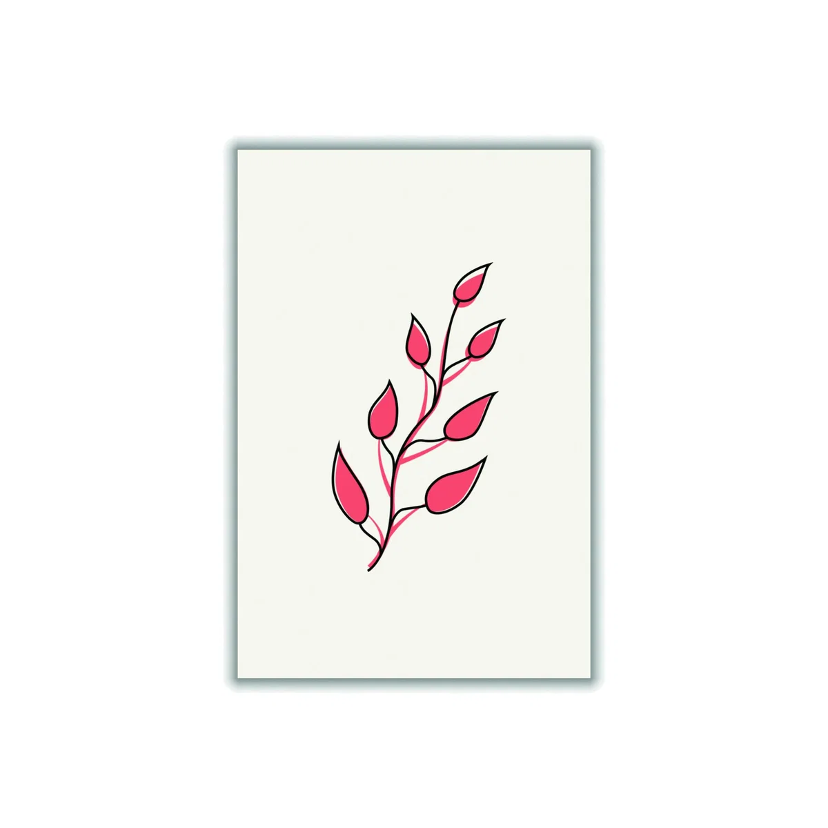 Pink / Purple Abstract Tropical Leaves Ii Small Stanley Print House – image 1