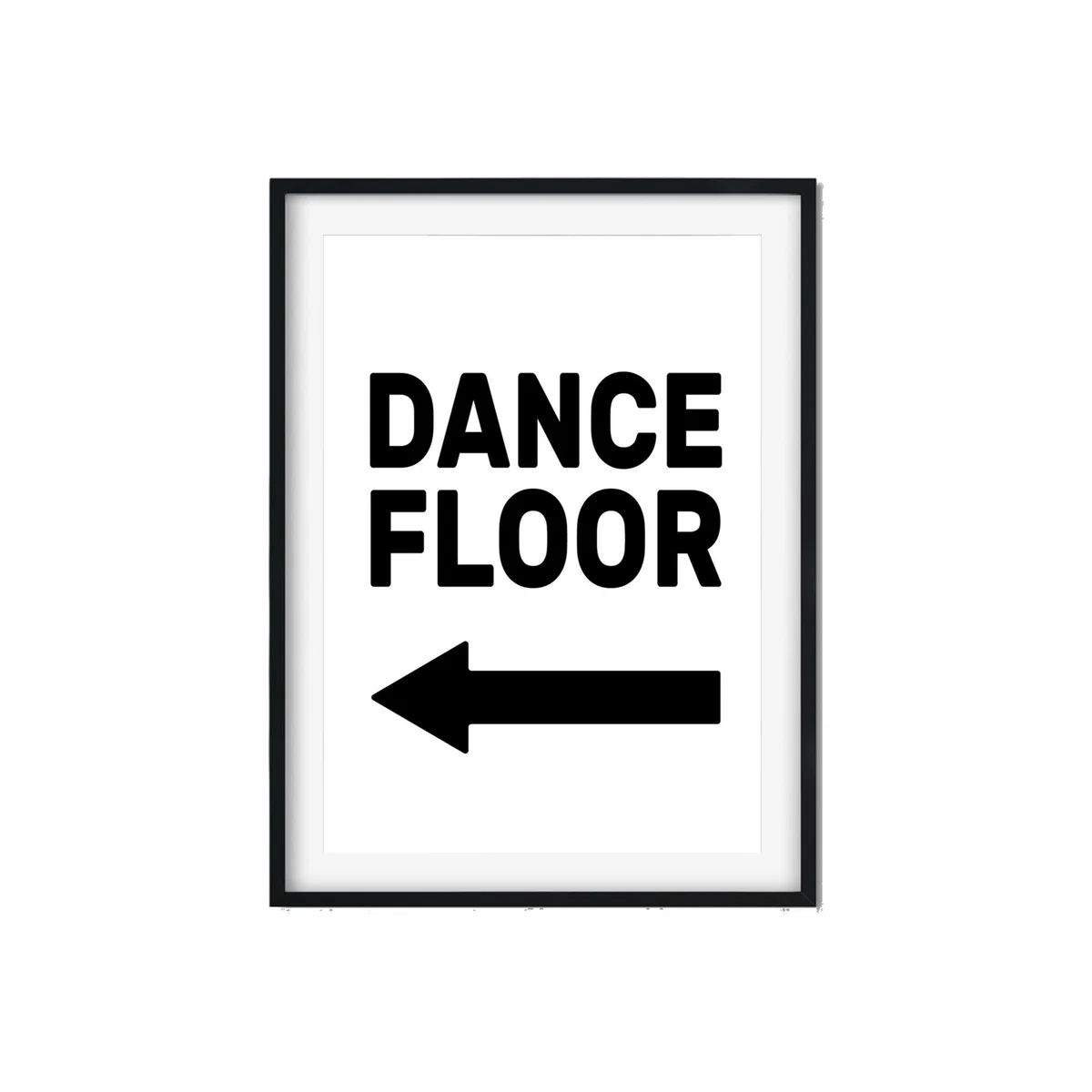 Black Dance Floor - Arrow Pointing Left A3 297 X 420Mm The Native State – image 1