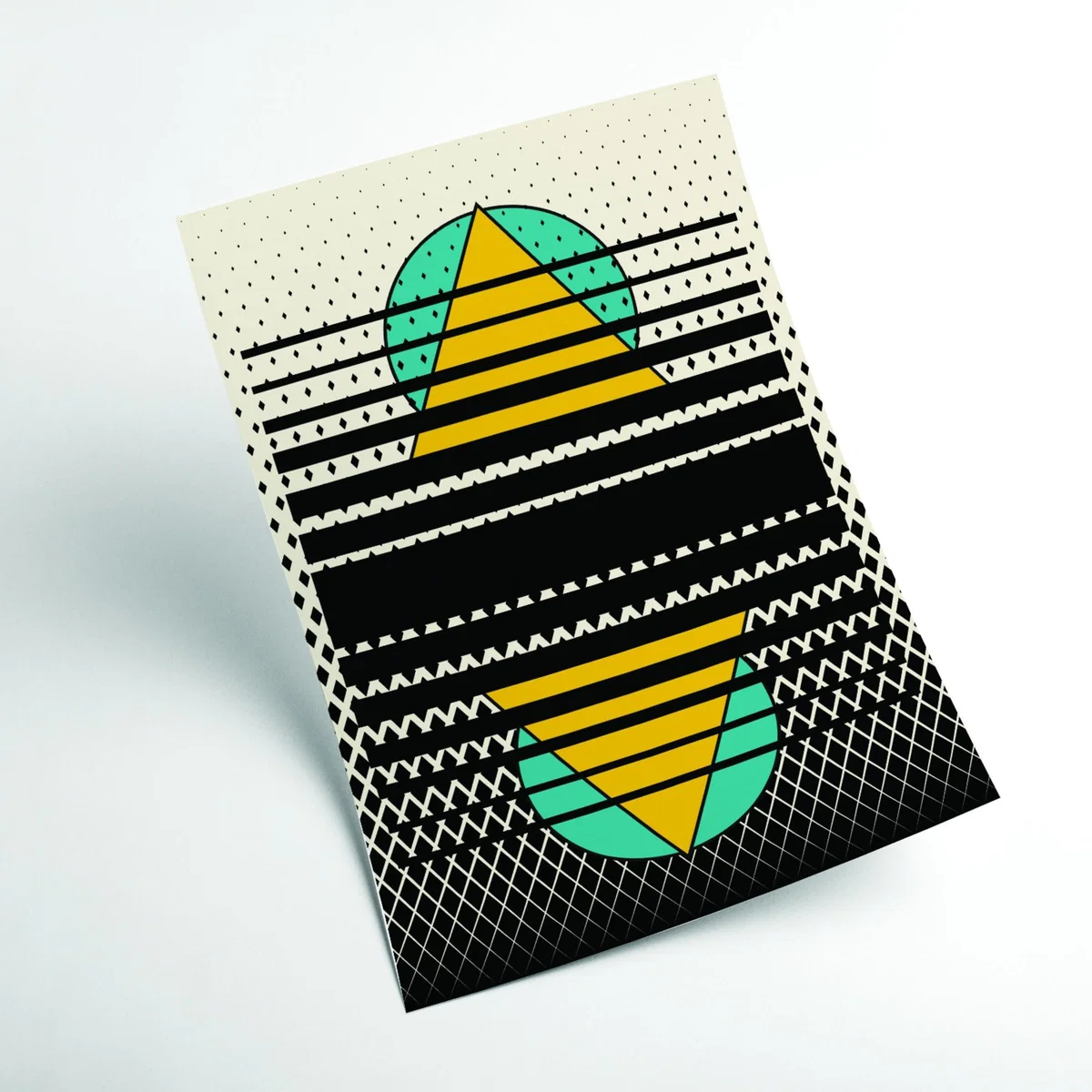 Geometric Suns Pattern A4 210 X 297Mm Stanley Print House – image 2