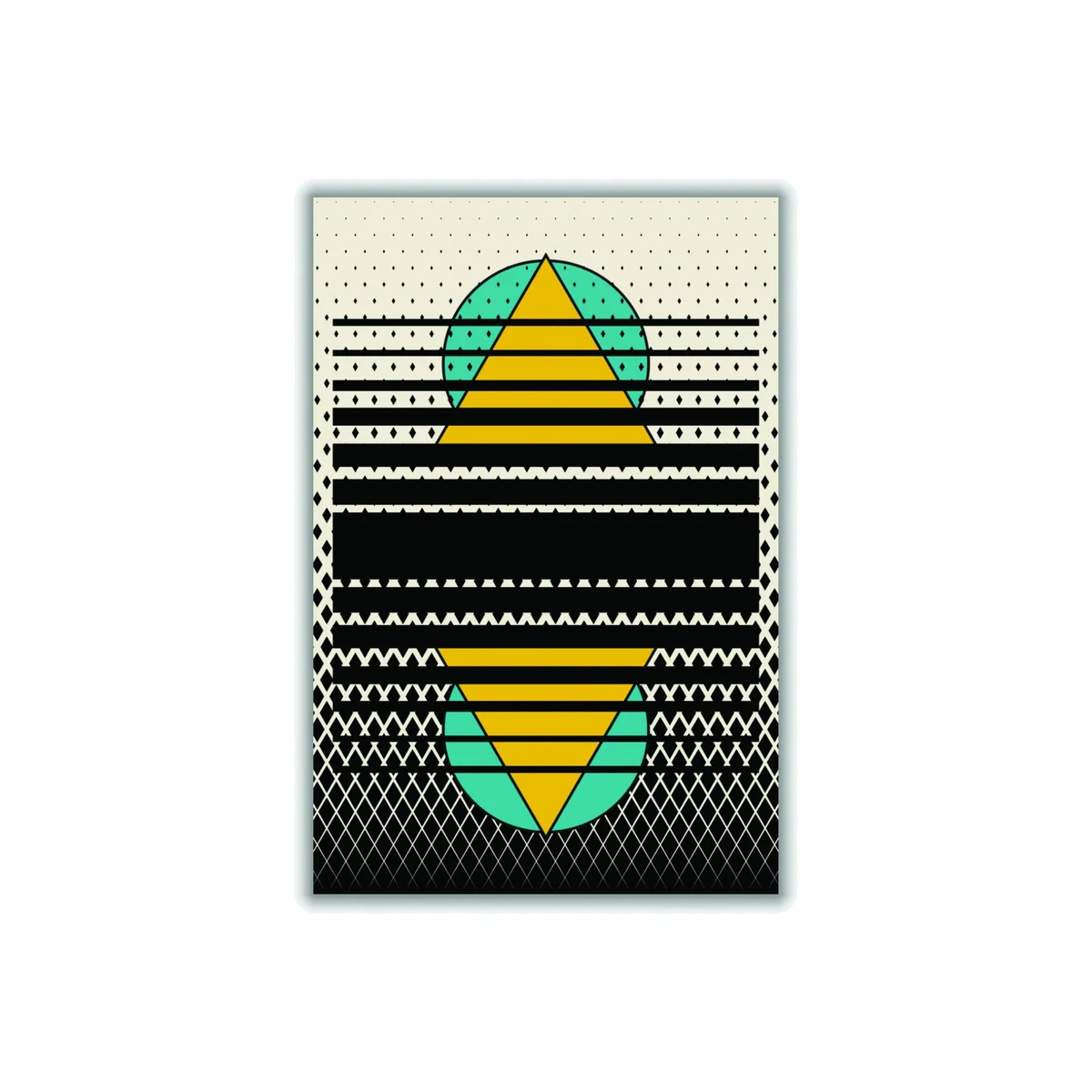 Geometric Suns Pattern A4 210 X 297Mm Stanley Print House – image 1