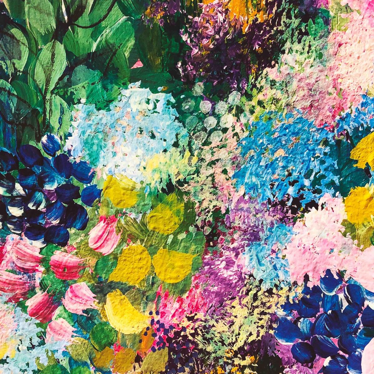 Pink / Purple Confetti Fields - Abstract Floral Print Pair Jessica Slack Studio – image 3
