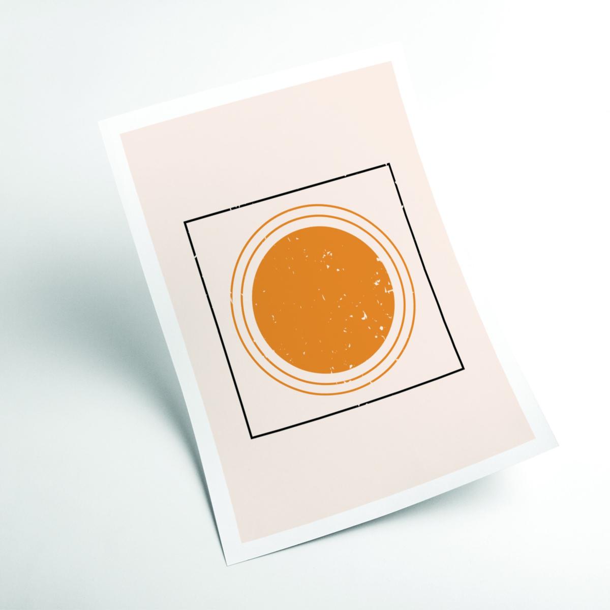 Yellow / Orange Sunshine Abstract Drawing A1 594 X 841Mm Stanley Print House – image 2