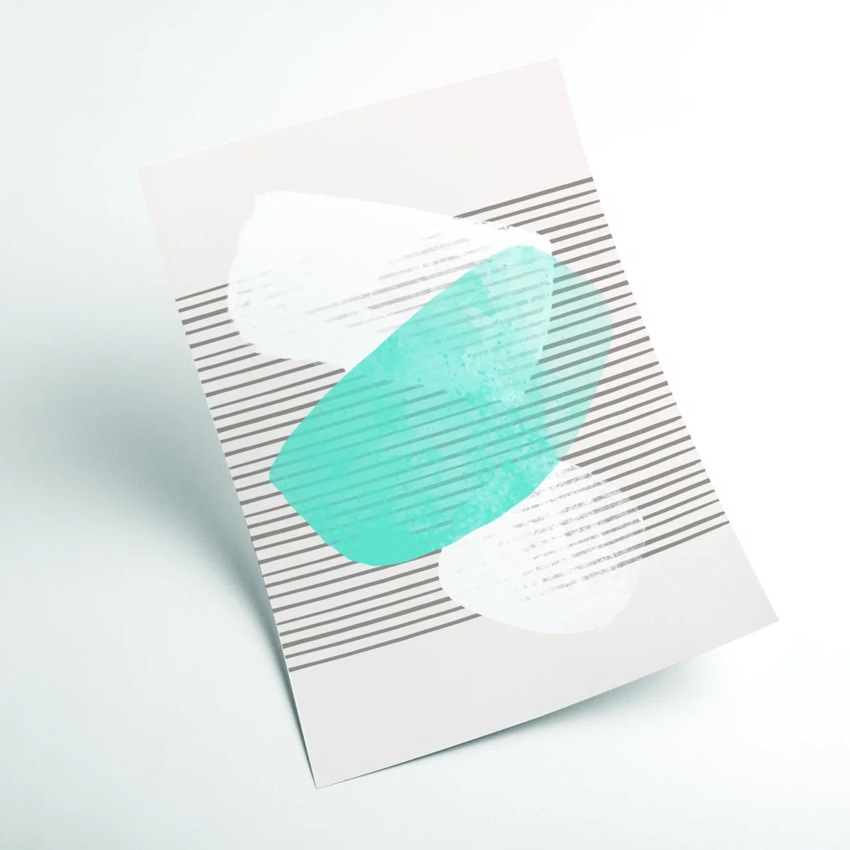 Blue Watercolor Abstract #1 Extra Small Stanley Print House – image 2