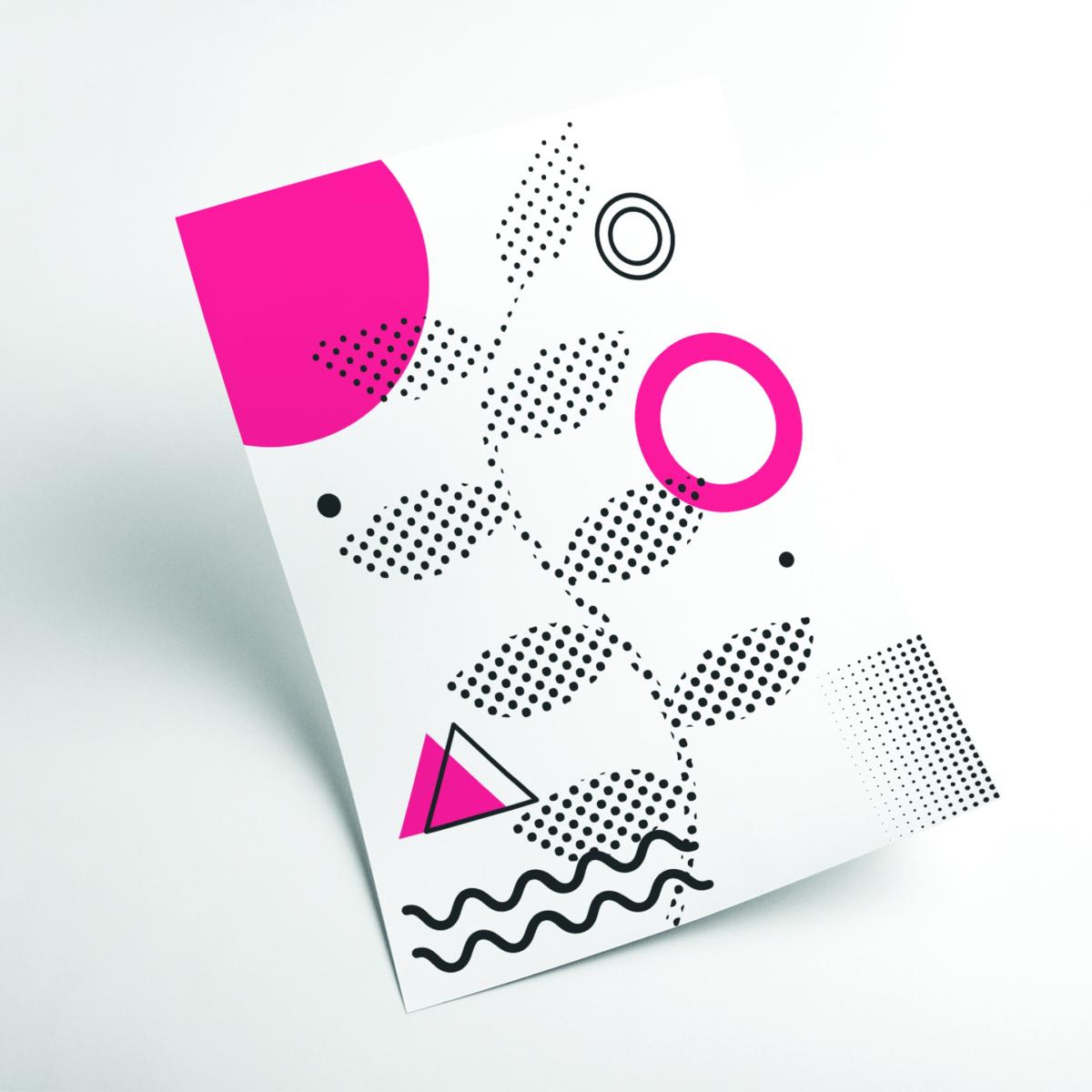 Pink / Purple Abstract Halftone Shapes 1 Medium Stanley Print House – image 2