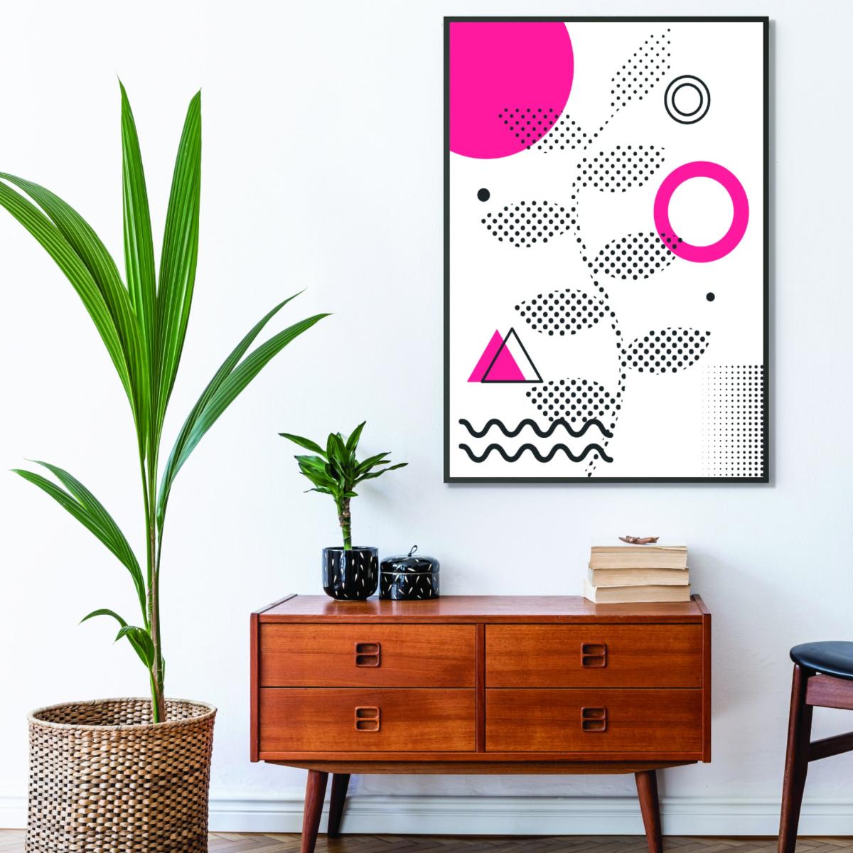 Pink / Purple Abstract Halftone Shapes 1 Medium Stanley Print House – image 3