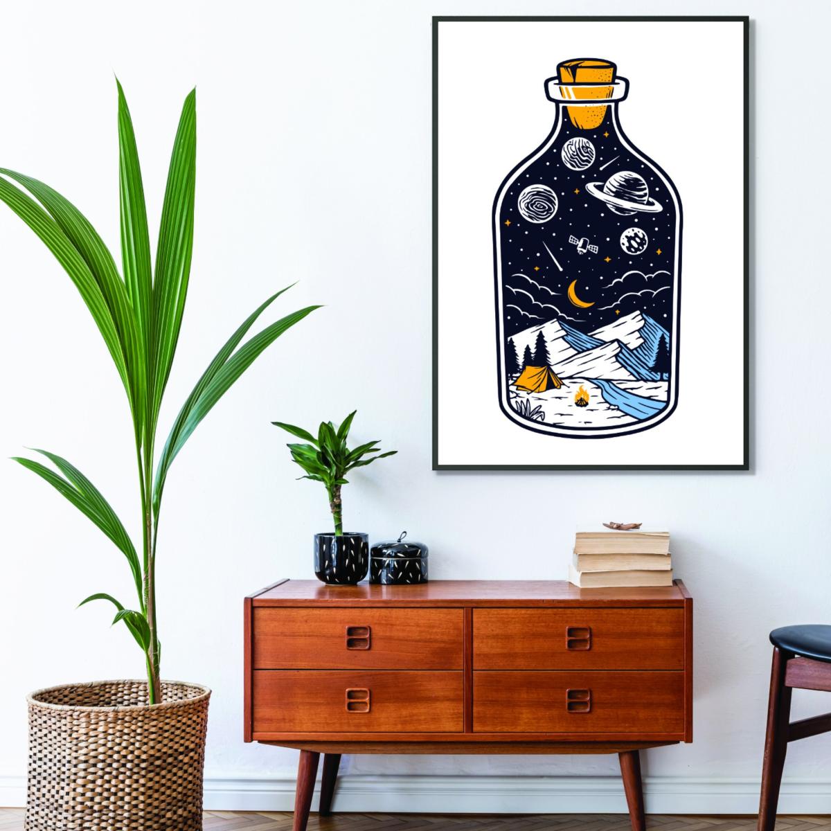 Yellow / Orange The Universe In A Bottle A3 297 X 420Mm Stanley Print House – image 3