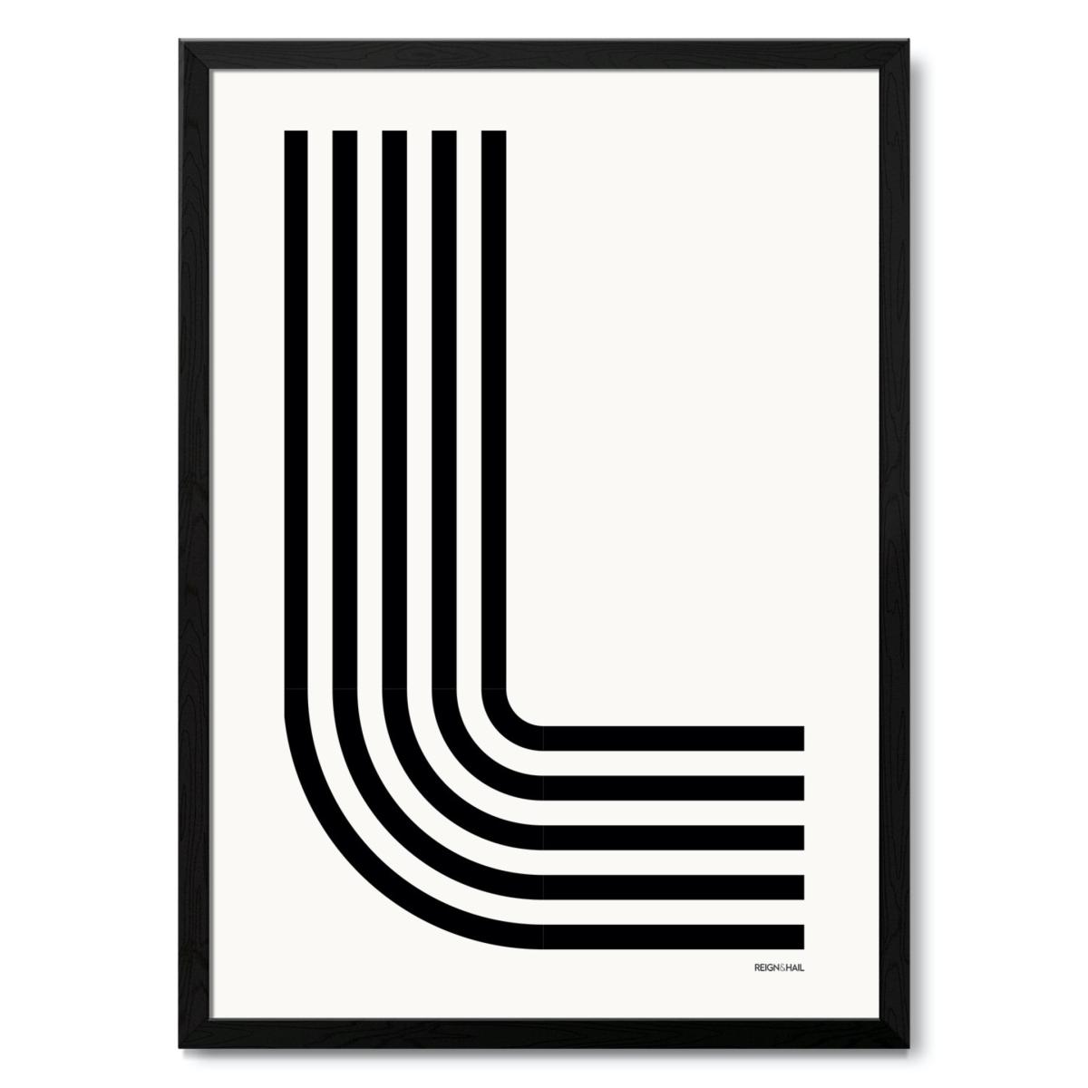 Geometric Typography Print ‘A-Z' A1 594 X 841Mm Reign & Hail – image 16