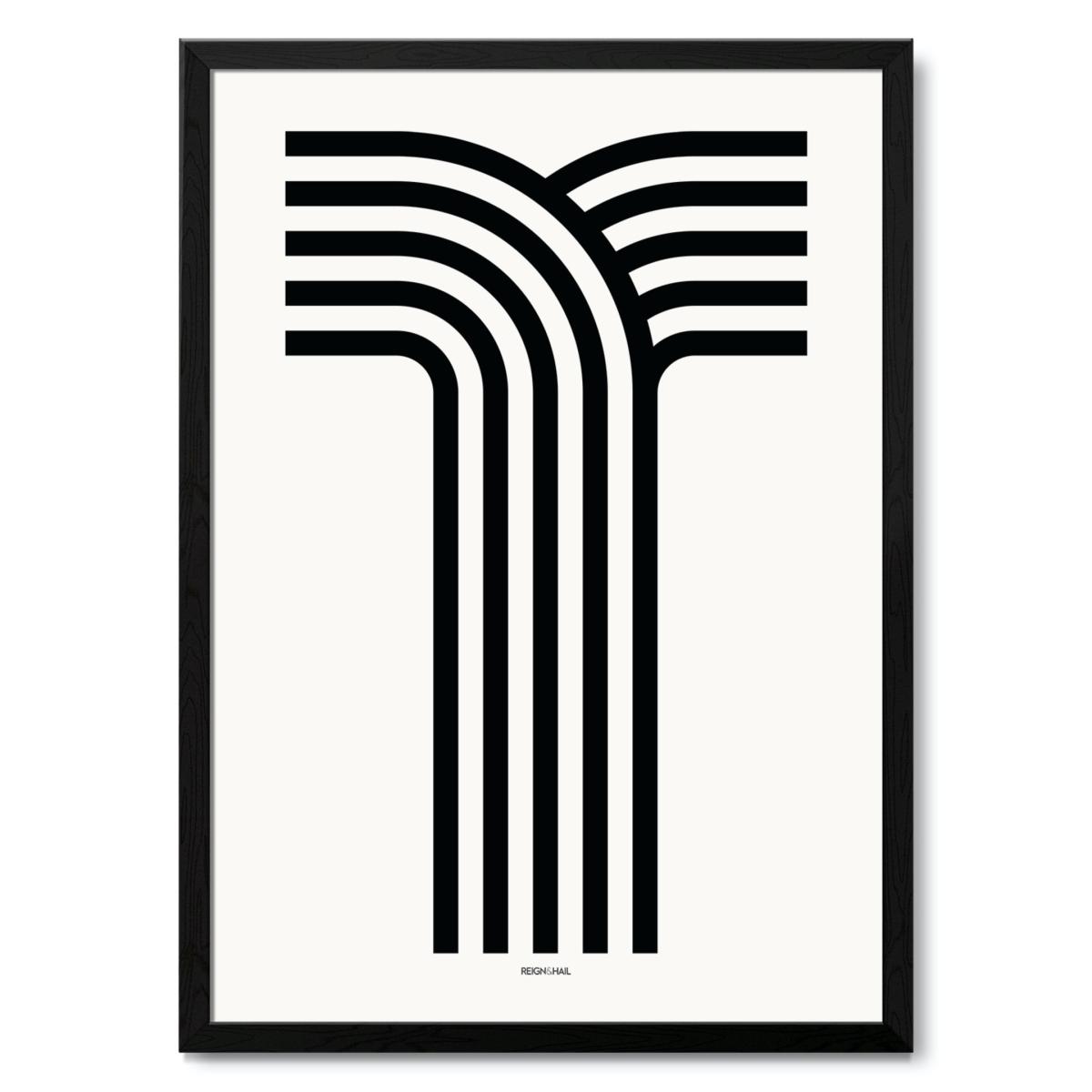 Geometric Typography Print ‘A-Z' A1 594 X 841Mm Reign & Hail – image 24