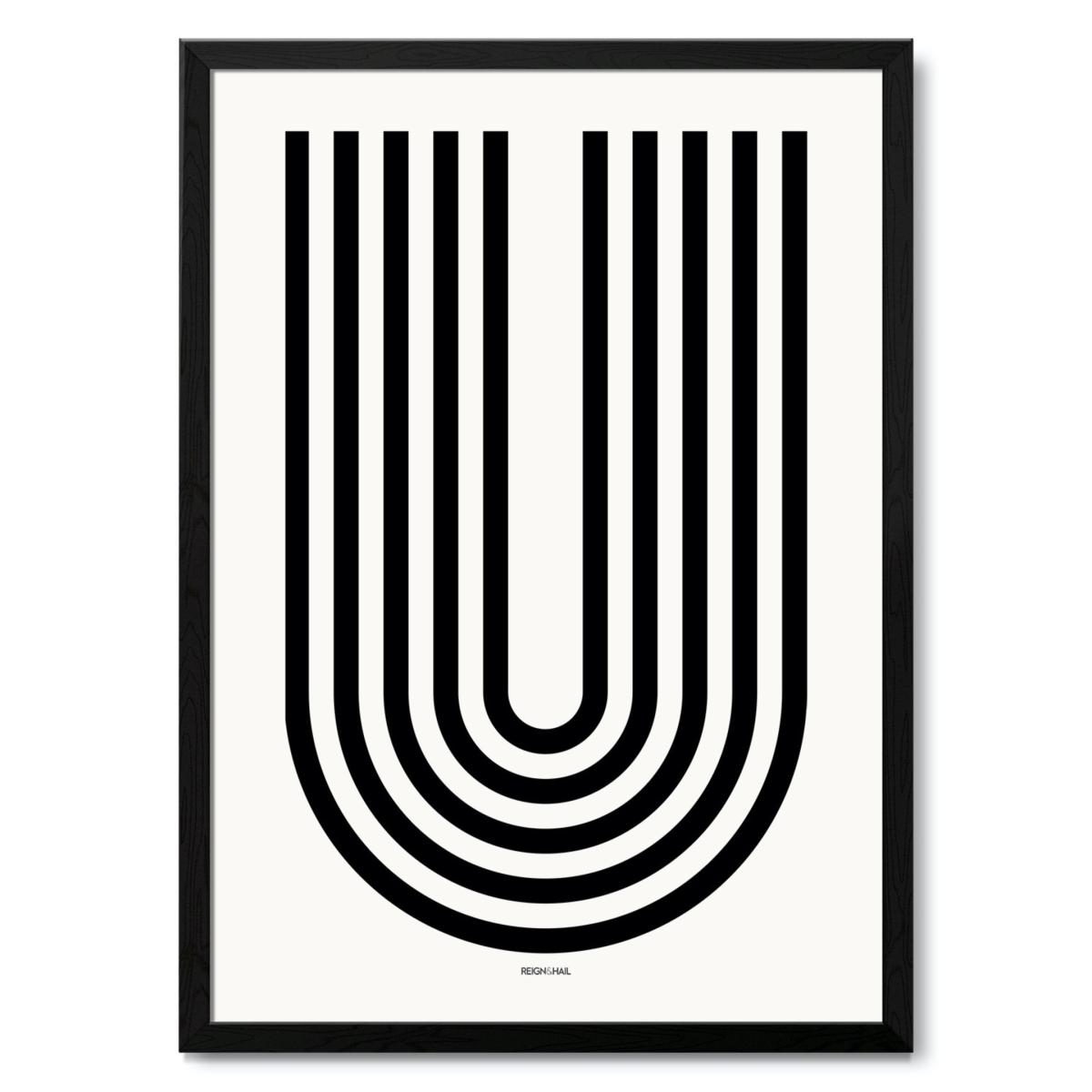 Geometric Typography Print ‘A-Z' A1 594 X 841Mm Reign & Hail – image 25