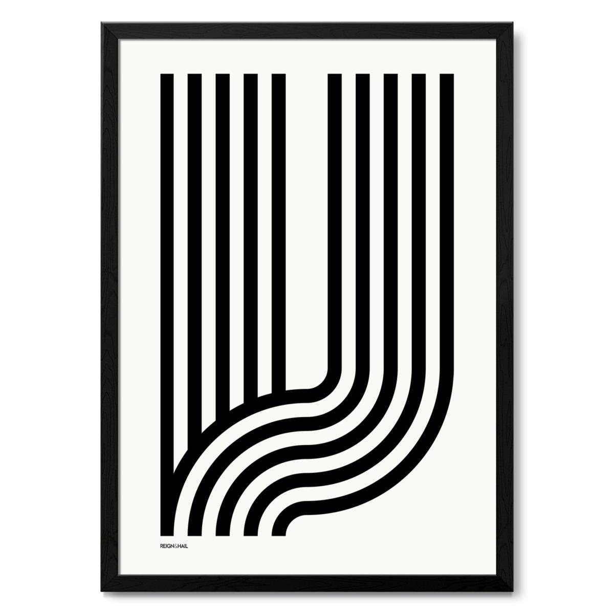 Geometric Typography Print ‘A-Z' A1 594 X 841Mm Reign & Hail – image 26