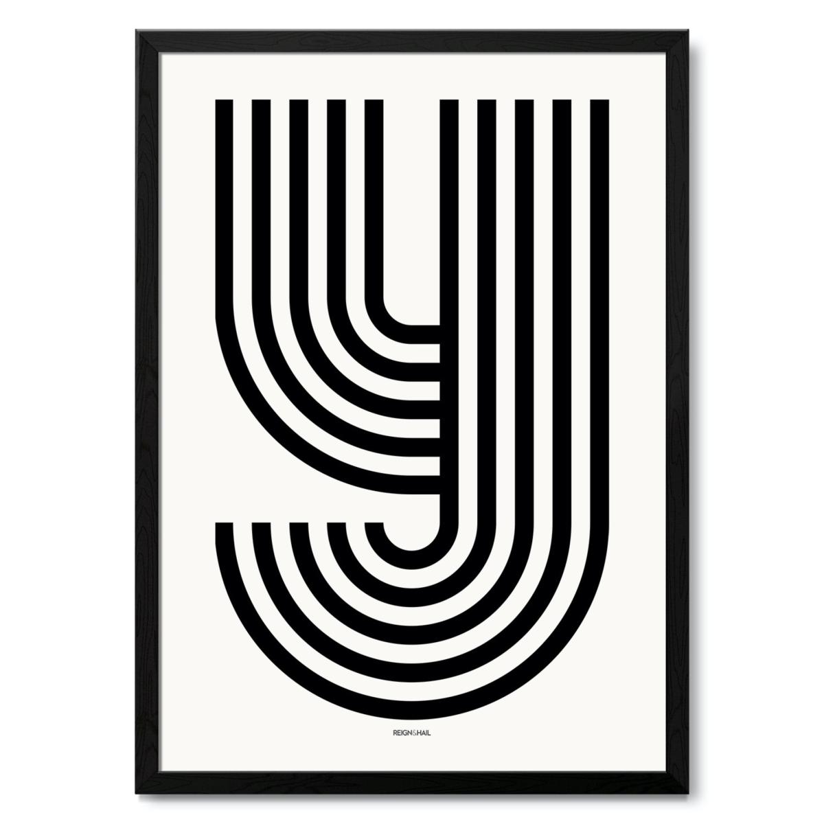 Geometric Typography Print ‘A-Z' A1 594 X 841Mm Reign & Hail – image 29