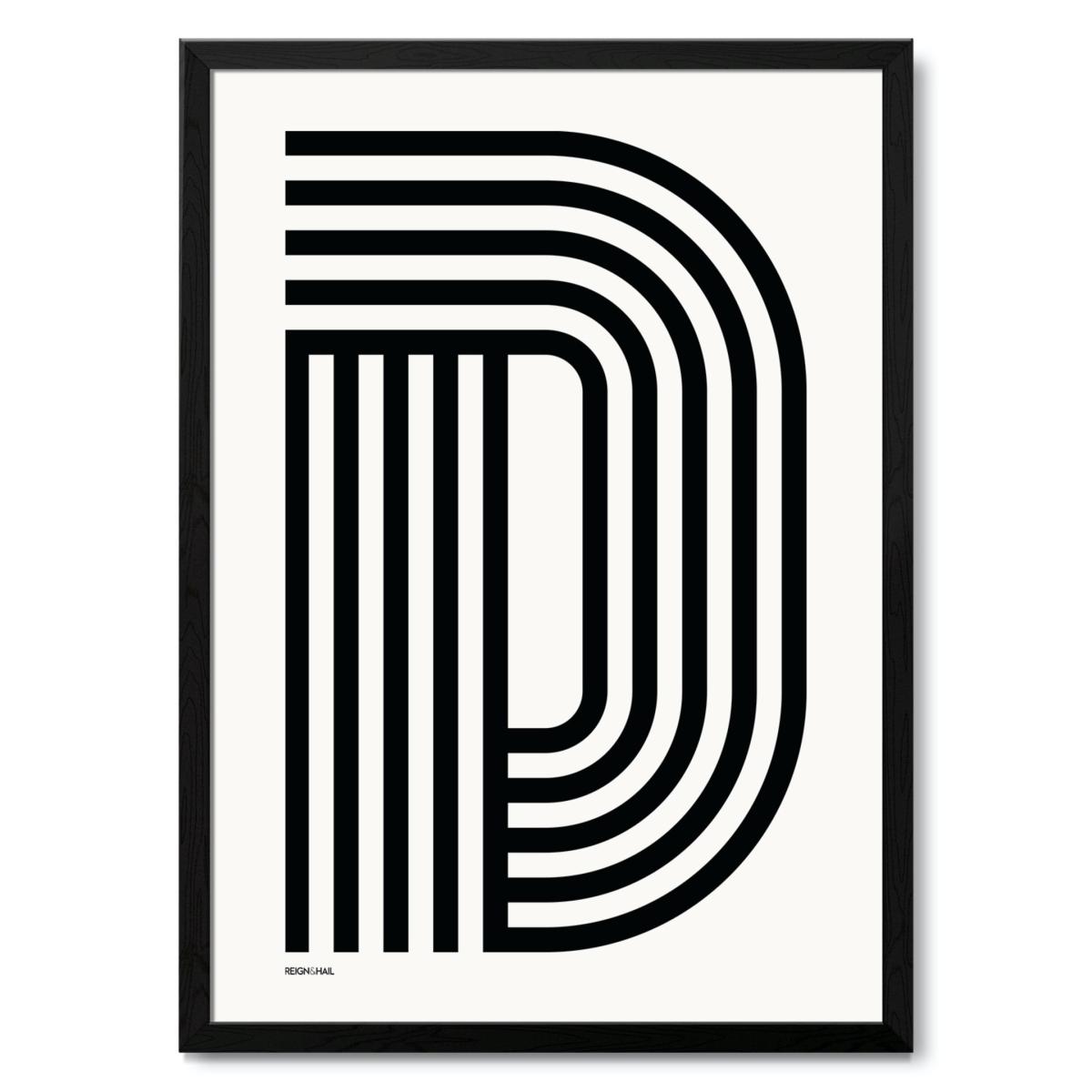 Geometric Typography Print ‘A-Z' A1 594 X 841Mm Reign & Hail – image 8
