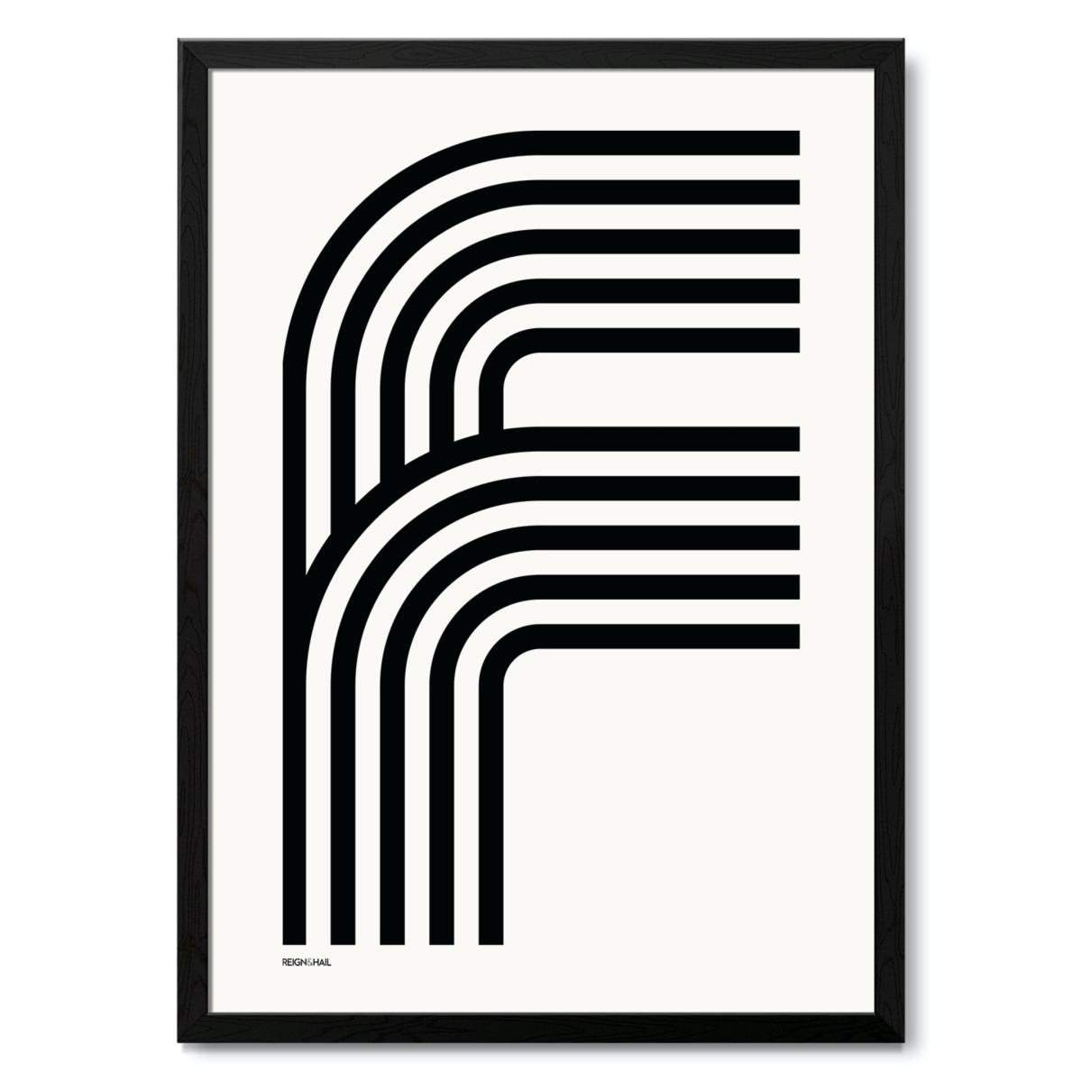 Geometric Typography Print ‘A-Z' A1 594 X 841Mm Reign & Hail – image 10