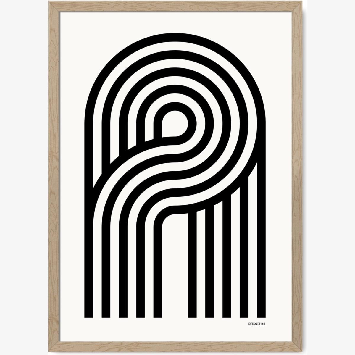 Geometric Typography Print ‘A-Z' A1 594 X 841Mm Reign & Hail – image 1