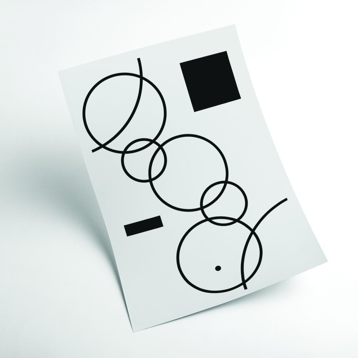 Black Minimal Shapes #1 Medium Stanley Print House – image 2