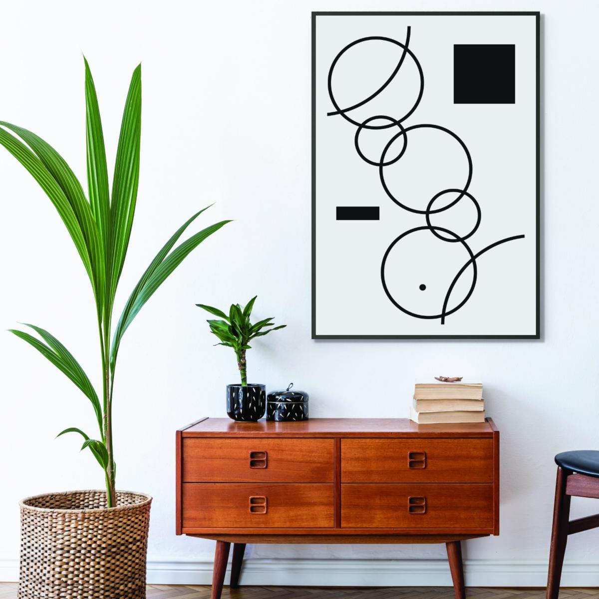 Black Minimal Shapes #1 Medium Stanley Print House – image 3
