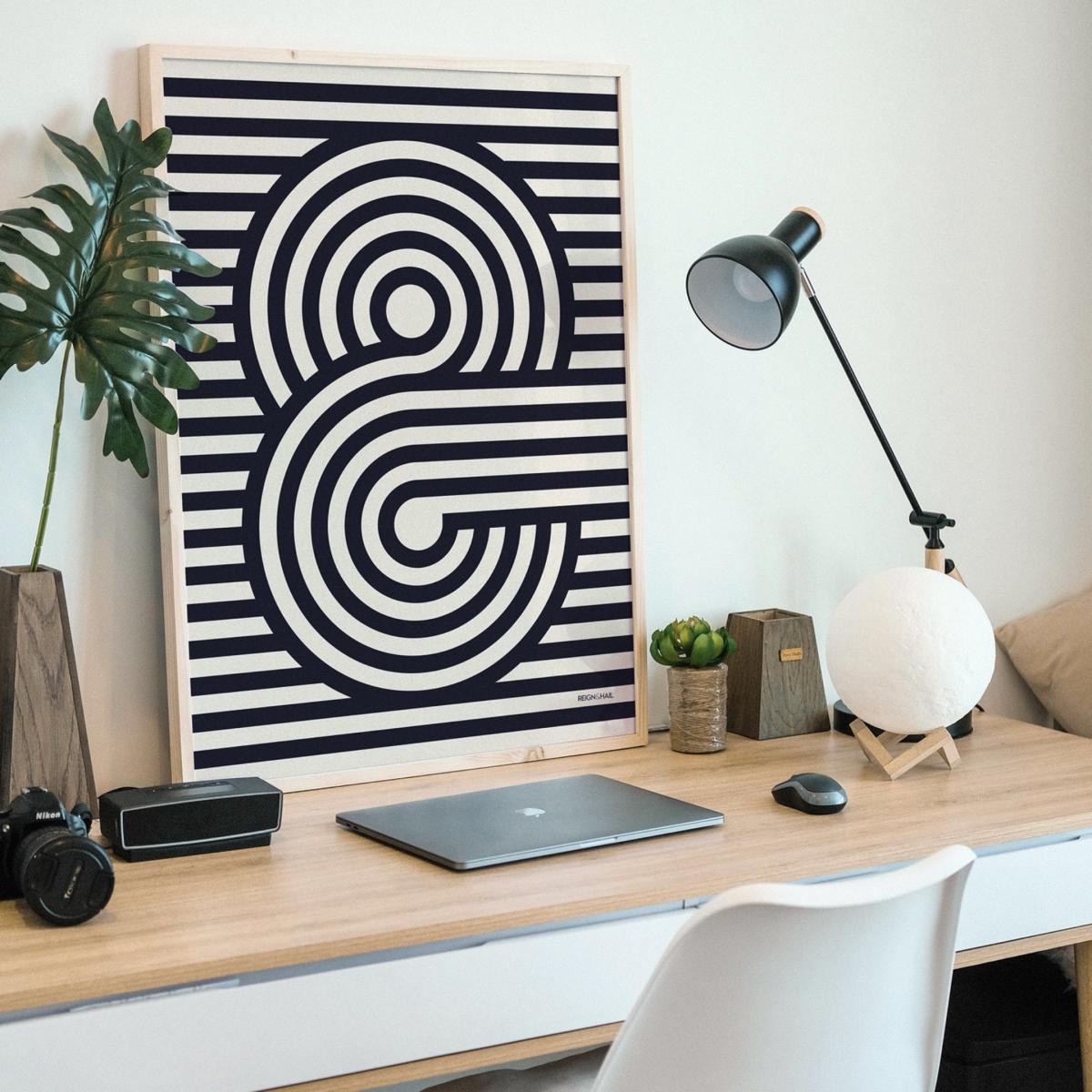 Ampersand - Geometric Typography Print A2 420 X 594Mm Reign & Hail – image 2