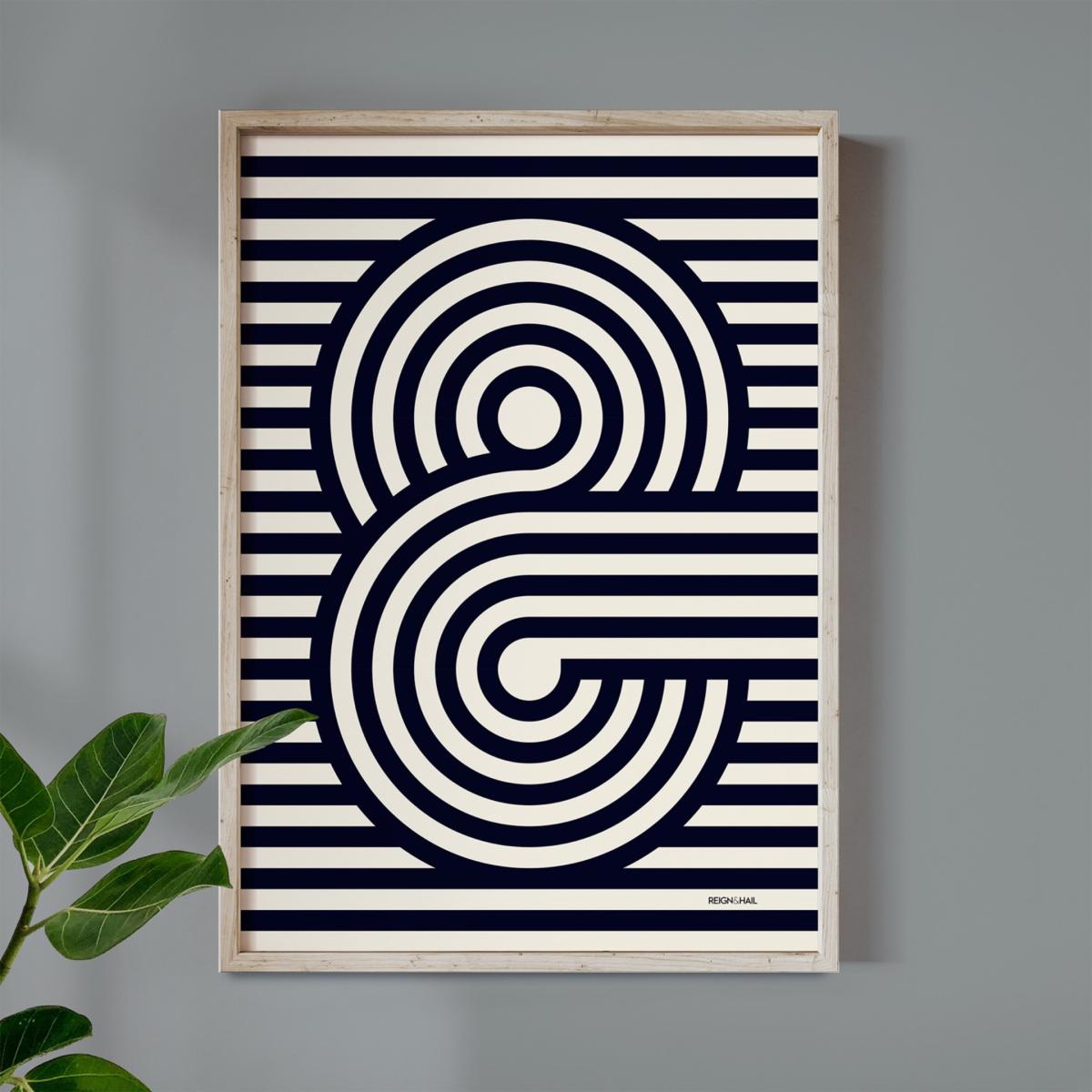 Ampersand - Geometric Typography Print A2 420 X 594Mm Reign & Hail – image 3
