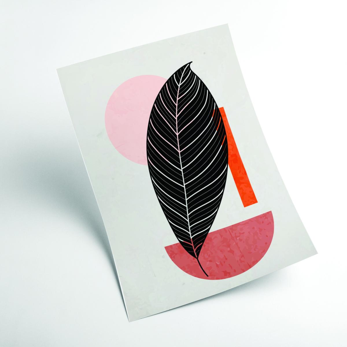 Pink / Purple Abstract Leaf Vibe I A1 594 X 841Mm Stanley Print House – image 2