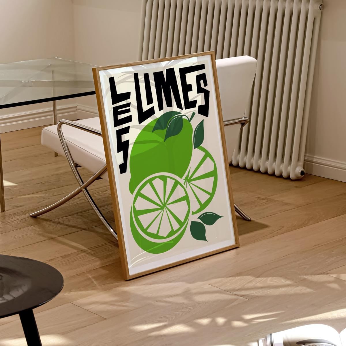 Green Les Limes Art Print - A3 Natalie Cass Art – image 3