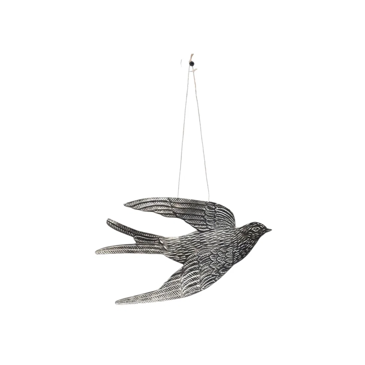 Silver Bird Hanging Ornament28X0.5X16 Cm | Lila Rasa