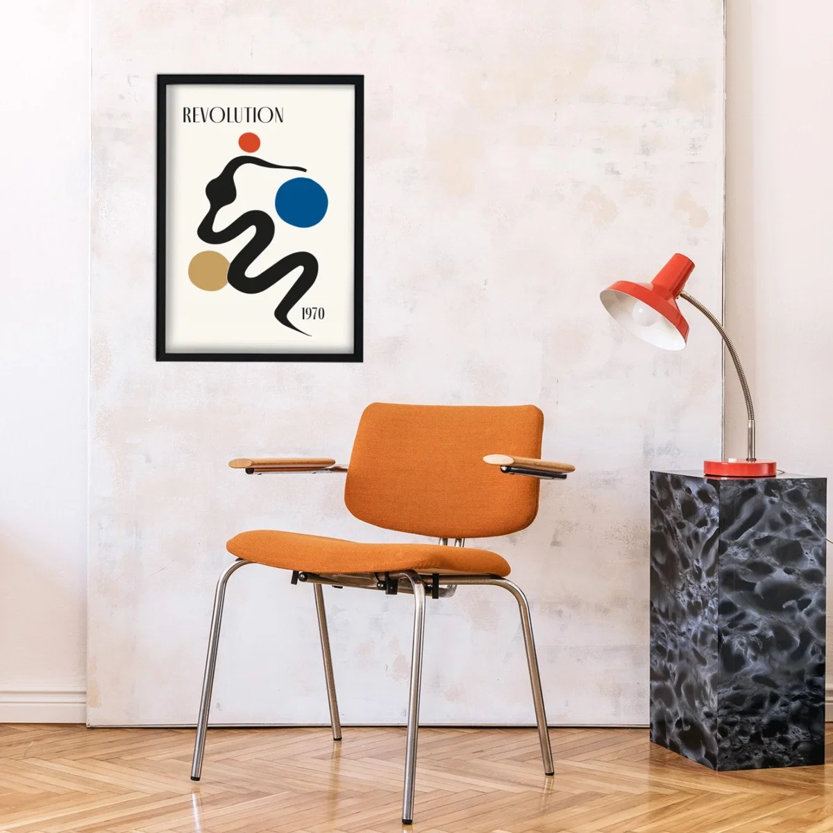 Gold / Black / Blue Revolution Giclée Retro Inspired Art Print A2 Fanclub – image 3