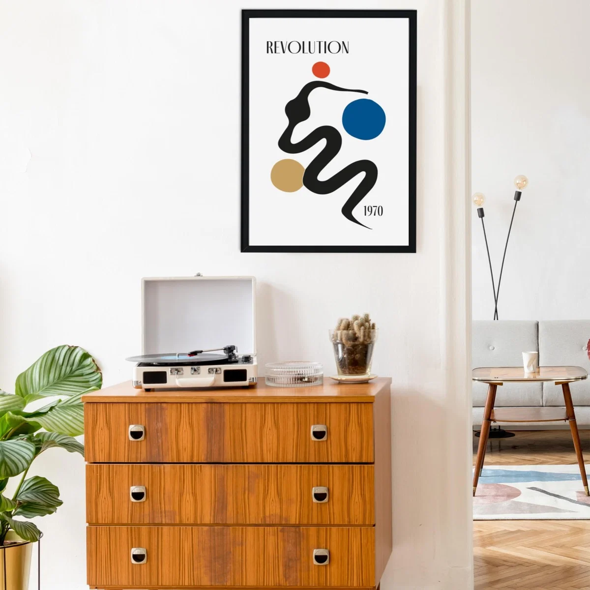 Gold / Black / Blue Revolution Giclée Retro Inspired Art Print A2 Fanclub – image 4