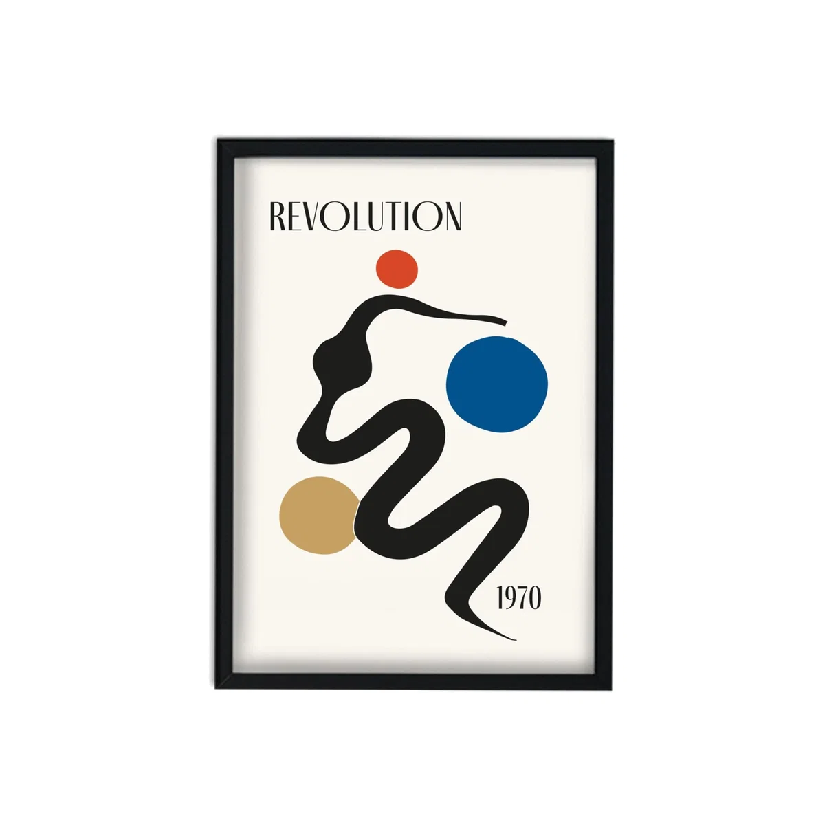 Gold / Black / Blue Revolution Giclée Retro Inspired Art Print A2 Fanclub – image 1