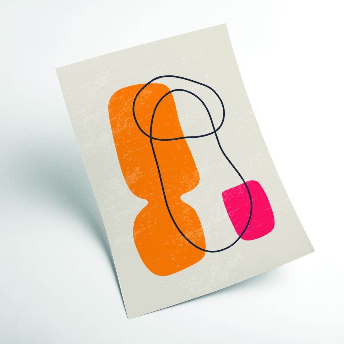 Yellow / Orange Abstract Minimal Series #4 Extra Large Stanley Print House – image 2