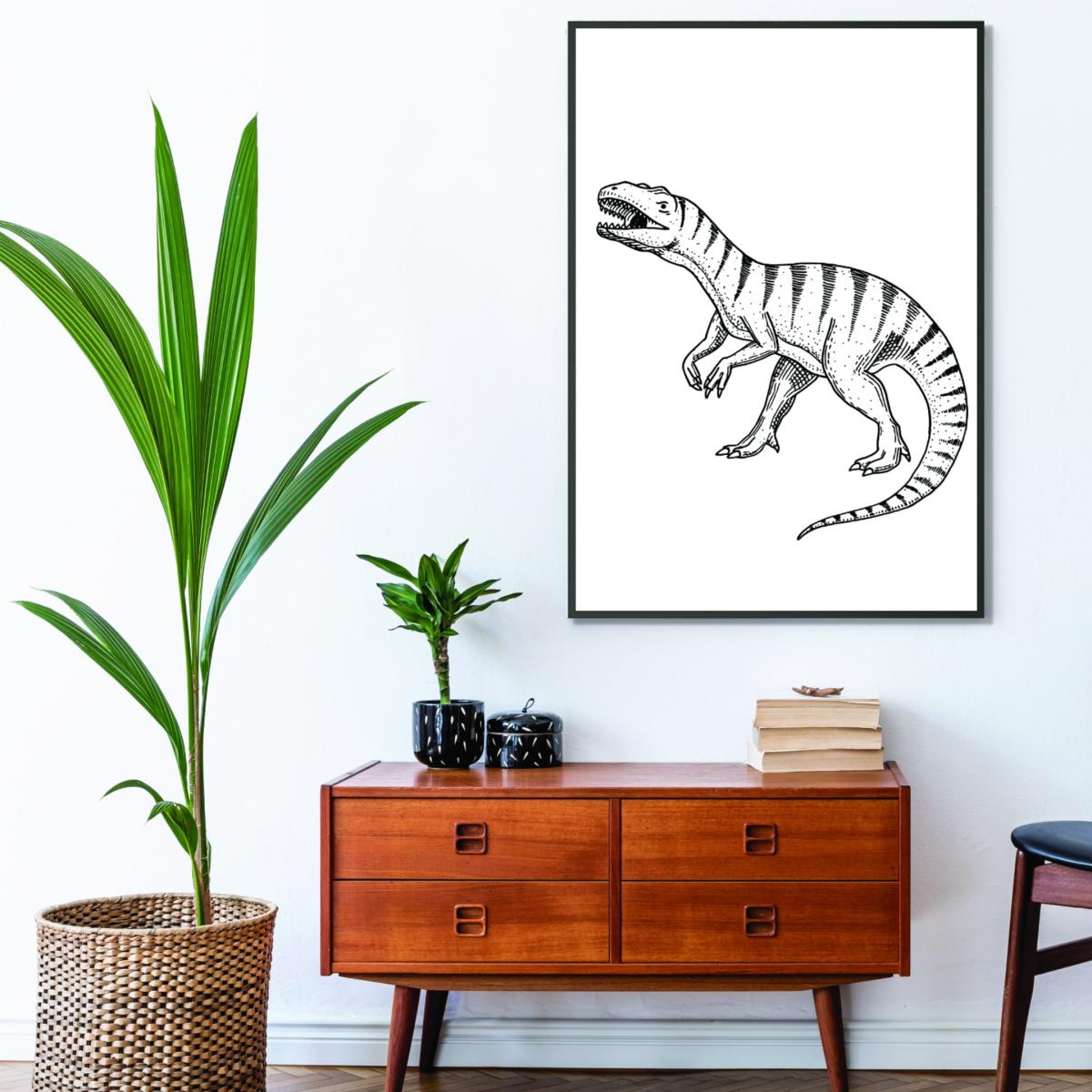 Black Dinosaur Extra Large Stanley Print House – image 2