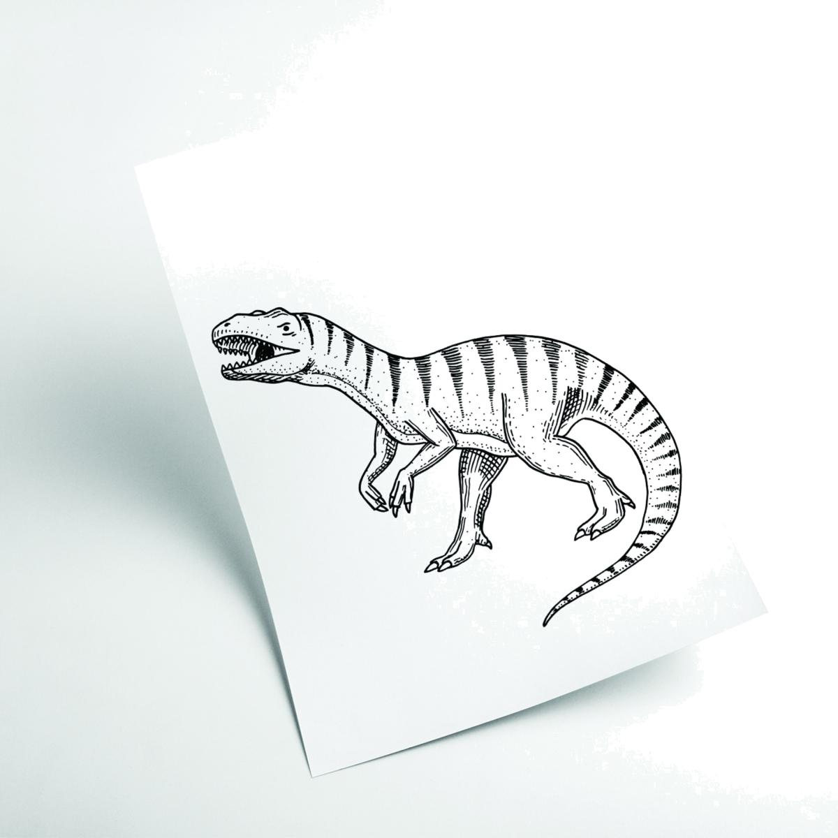 Black Dinosaur Extra Large Stanley Print House – image 1