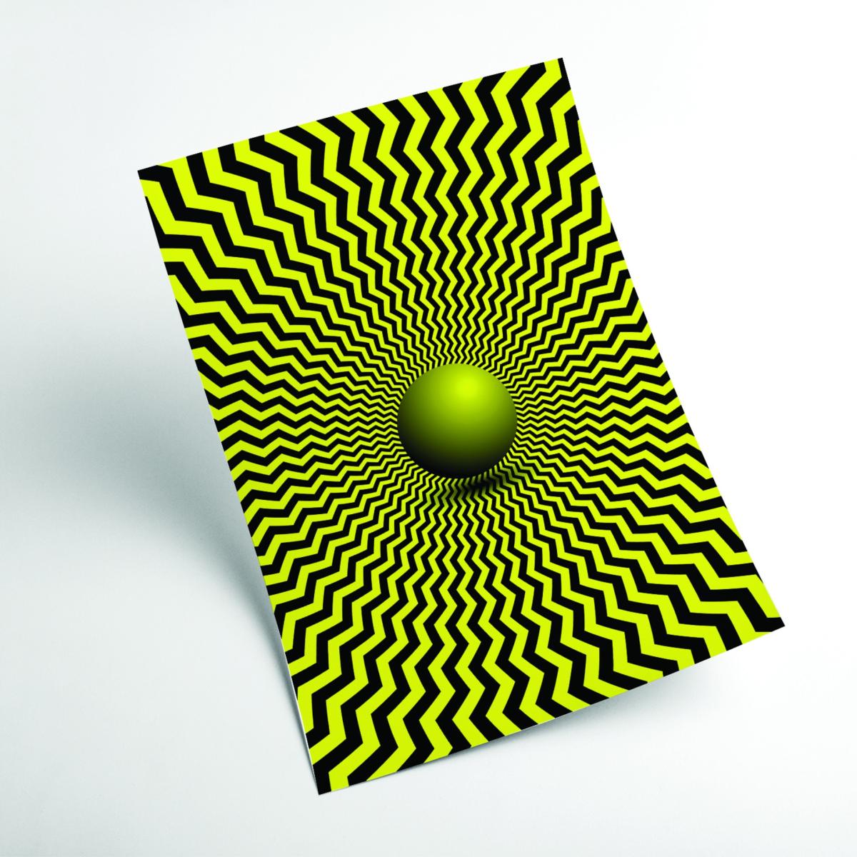 Yellow / Orange Optical Illusion A3 297 X 420Mm Stanley Print House – image 2