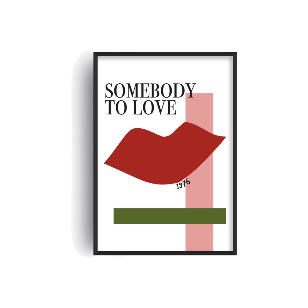 Somebody To Love Queen Inspired Retro Giclée Art Print A3 297 X 420Mm Fanclub – image 1