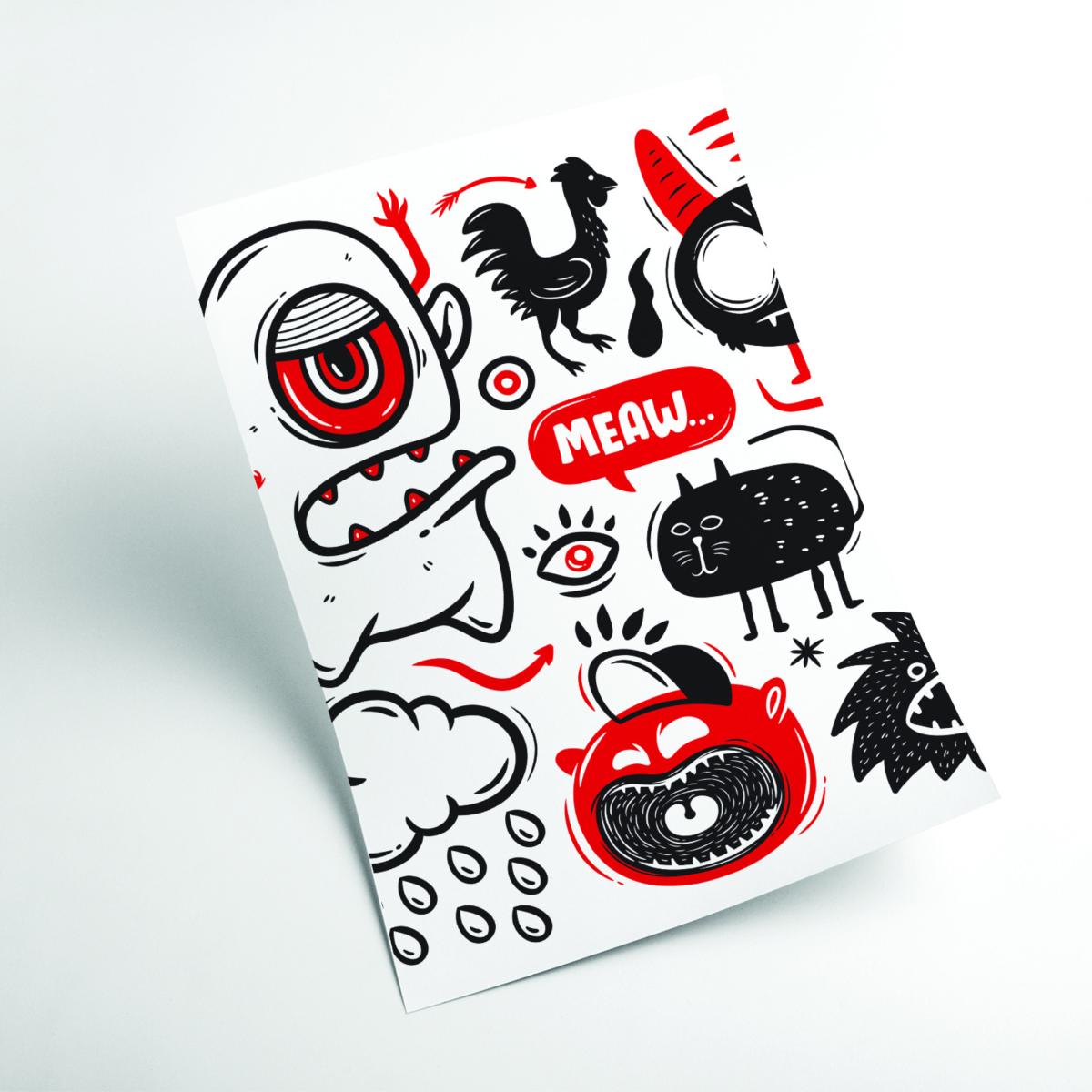 Red This Is A Doodle A2 420 X 594Mm Stanley Print House – image 2